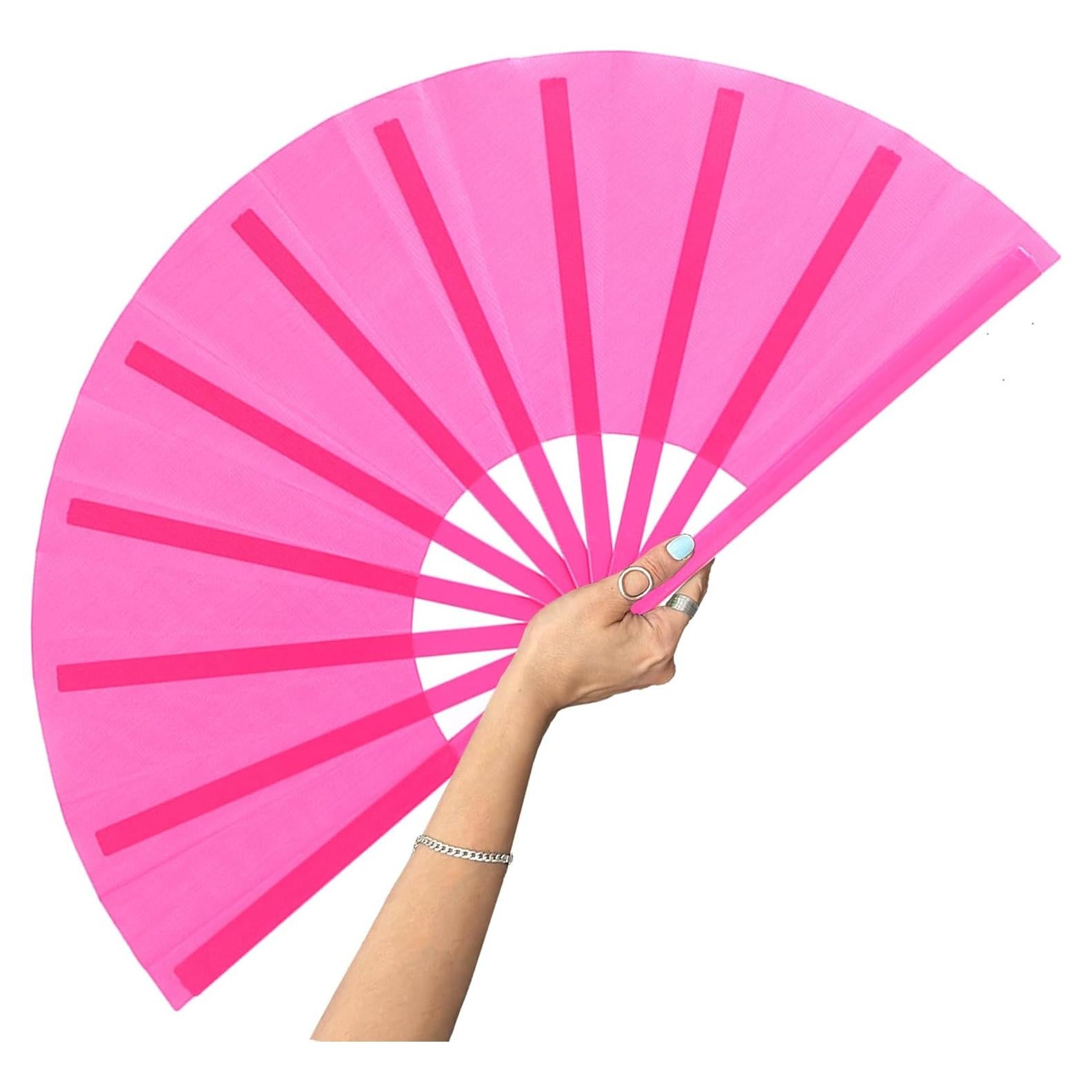Ventilador Plegable Grande GeGeYa 33 cm Rosa para Baile
