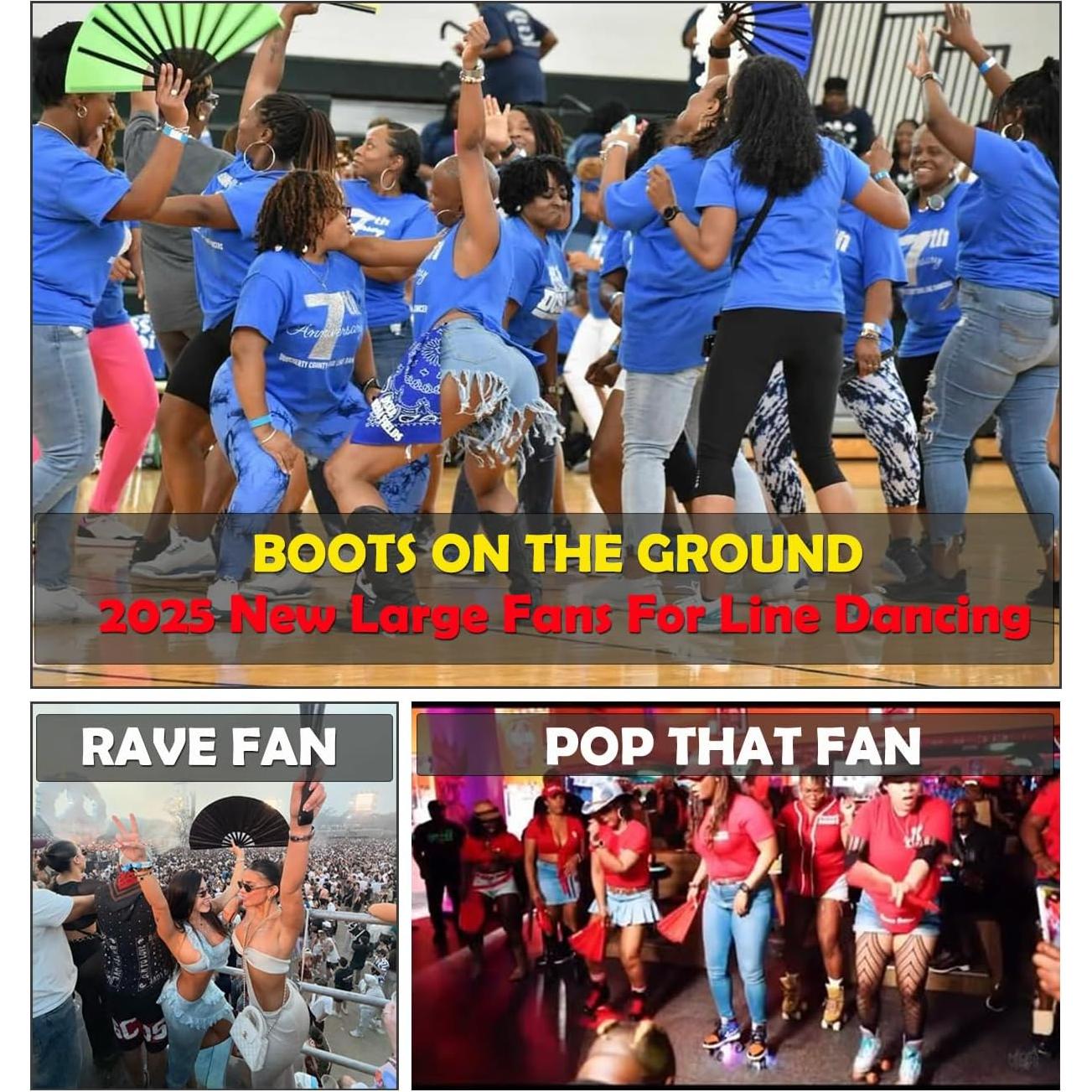 Ventilador Plegable Grande GeGeYa 33 cm Rosa para Baile