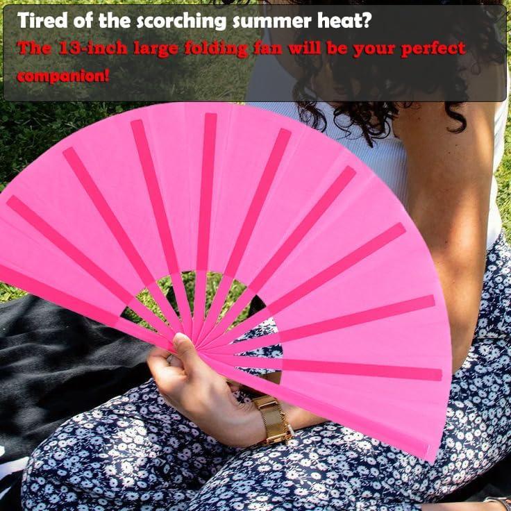 Ventilador Plegable Grande GeGeYa 33 cm Rosa para Baile