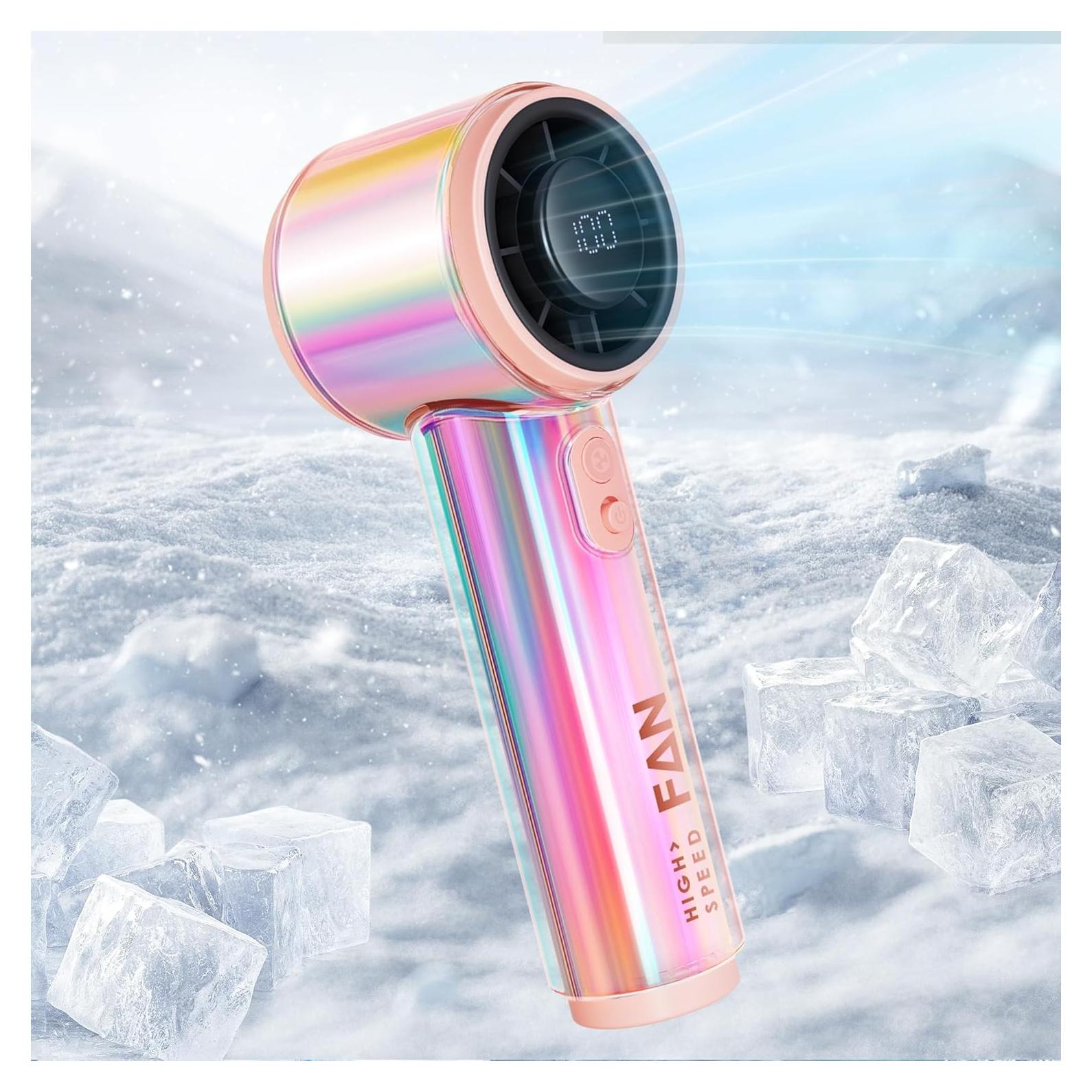 Ventilador Portátil de Mano ByNaRIX C08 Rosa 14000 RPM 10 Horas