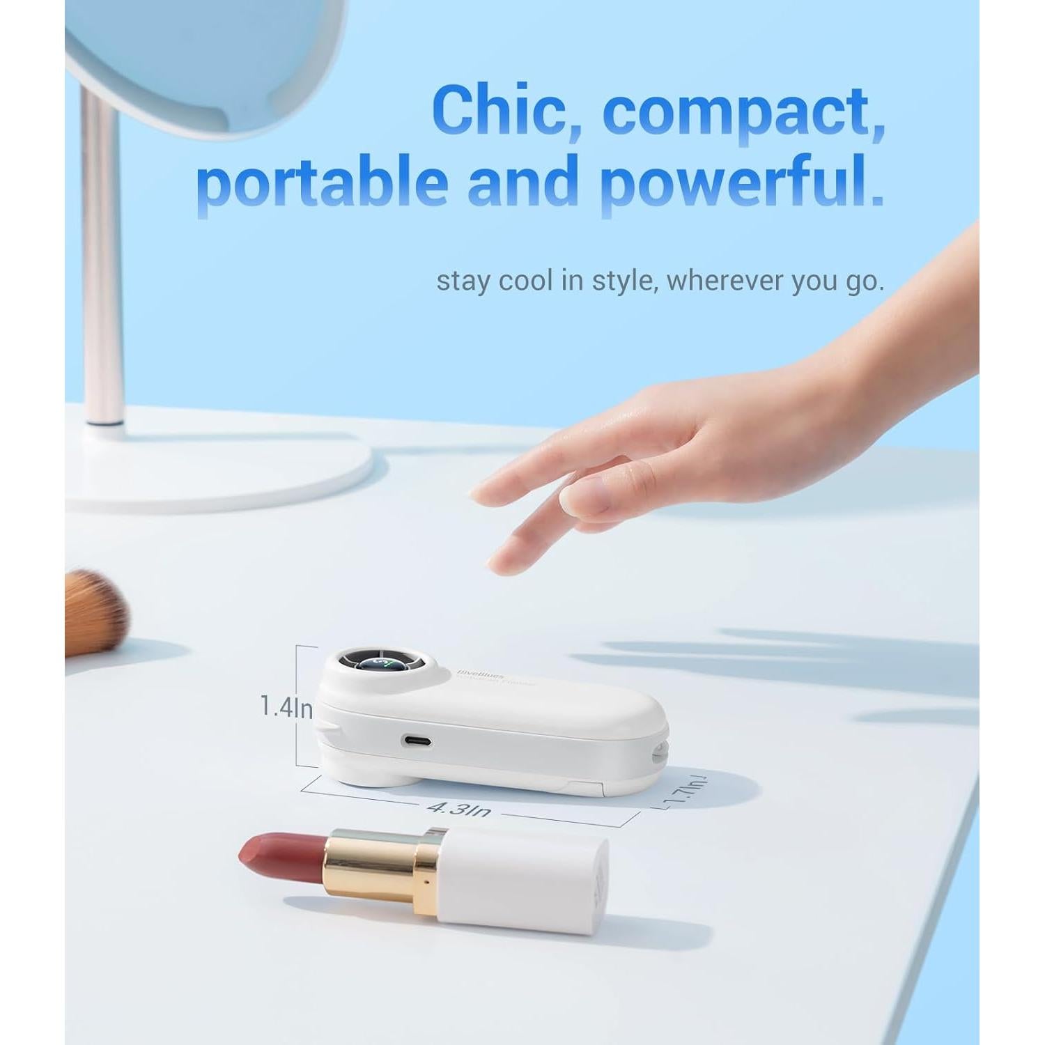 Ventilador Portátil de Mano Diveblues D5041 4000mAh 5 Velocidades