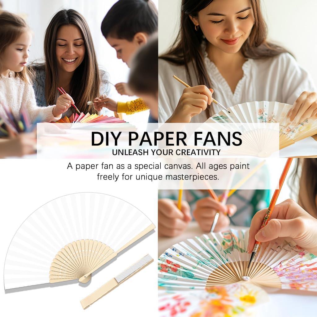 Set de 12 Abanicos Plegables Raveahem 21 cm Colores Mezclados