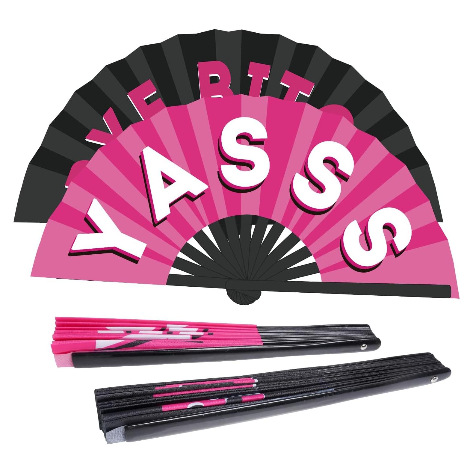 Paquete de 2 Ventiladores de Mano Plegables Tiggell 33 cm