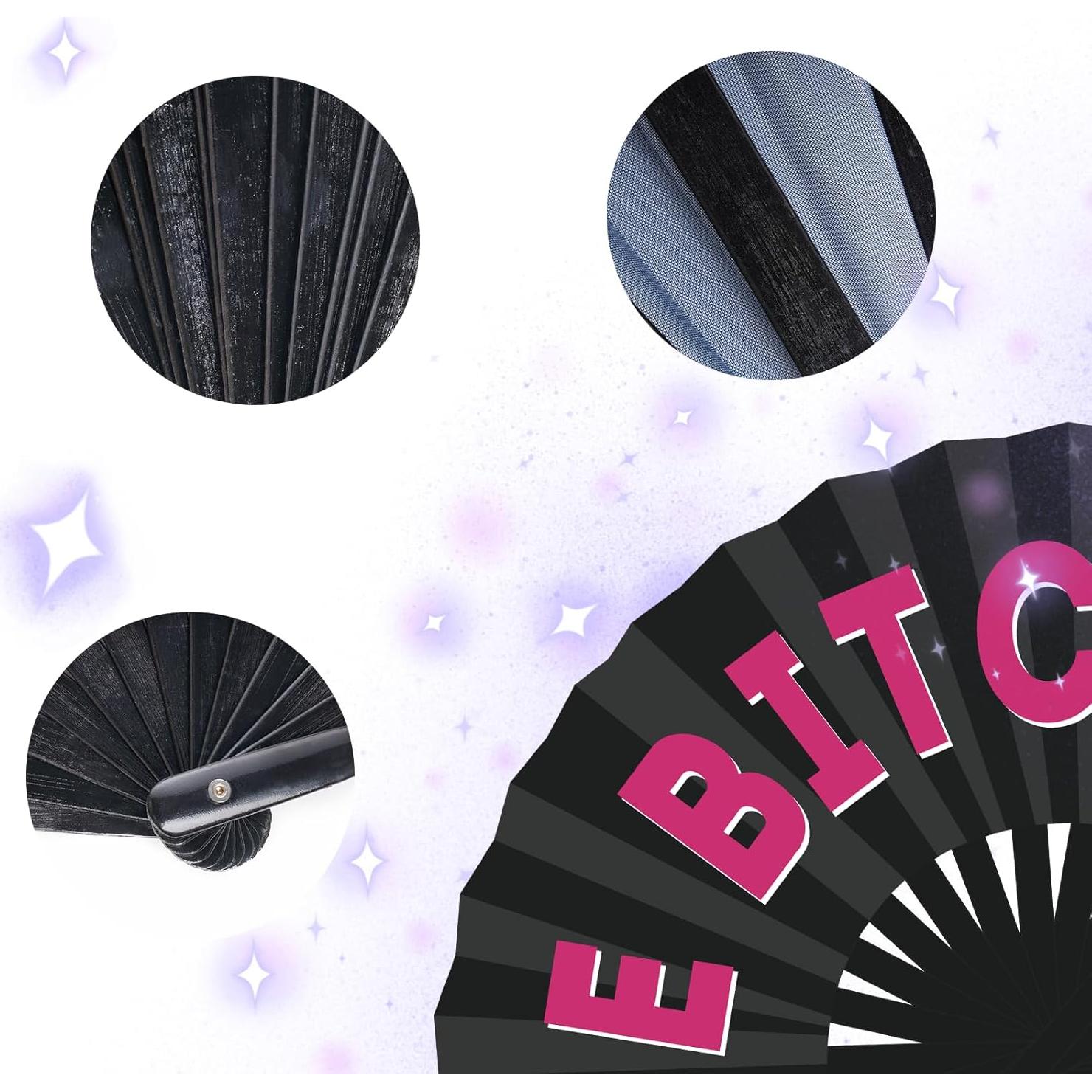 Paquete de 2 Ventiladores de Mano Plegables Tiggell 33 cm