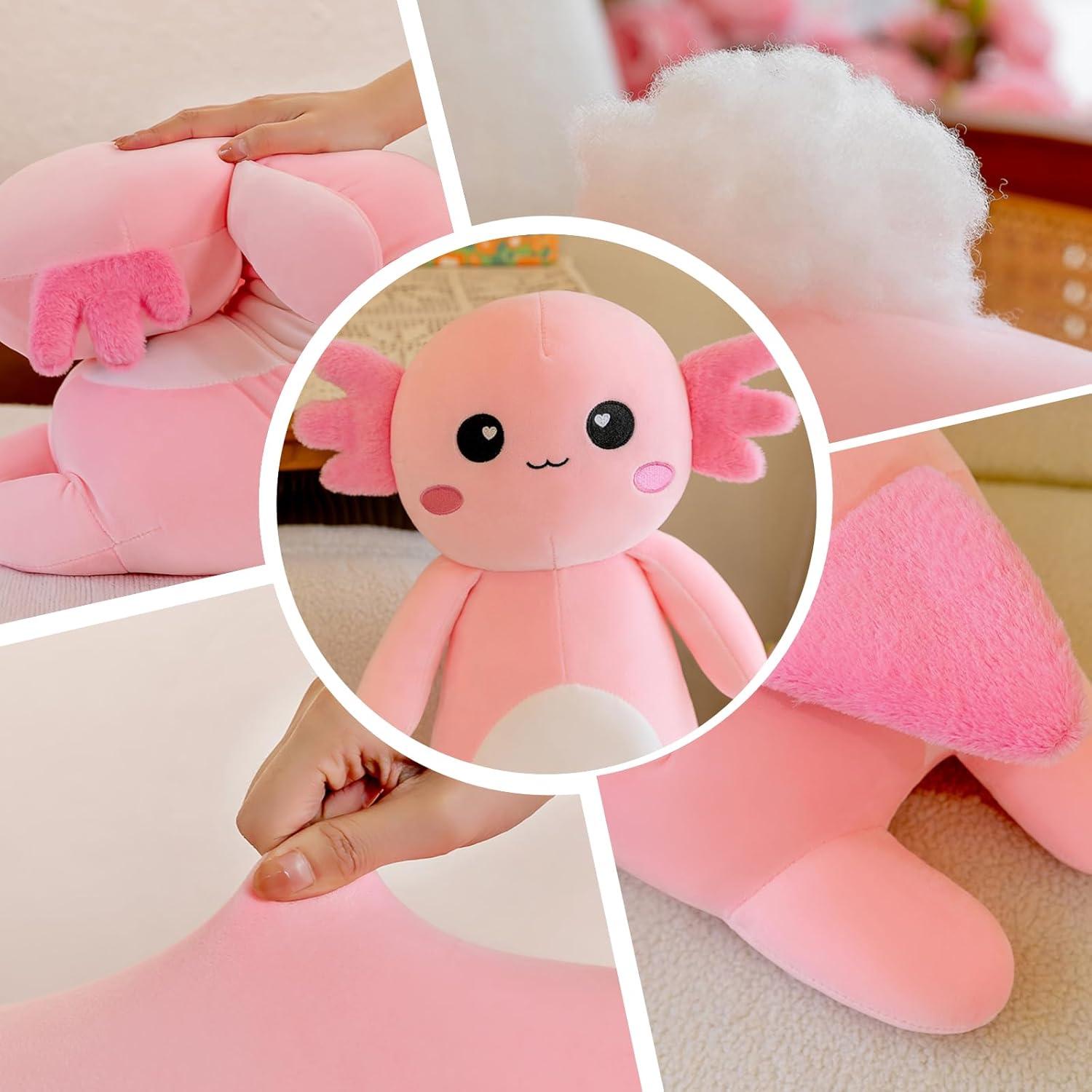 Almohada de Peluche Axolote Somao 65cm Azul Suave