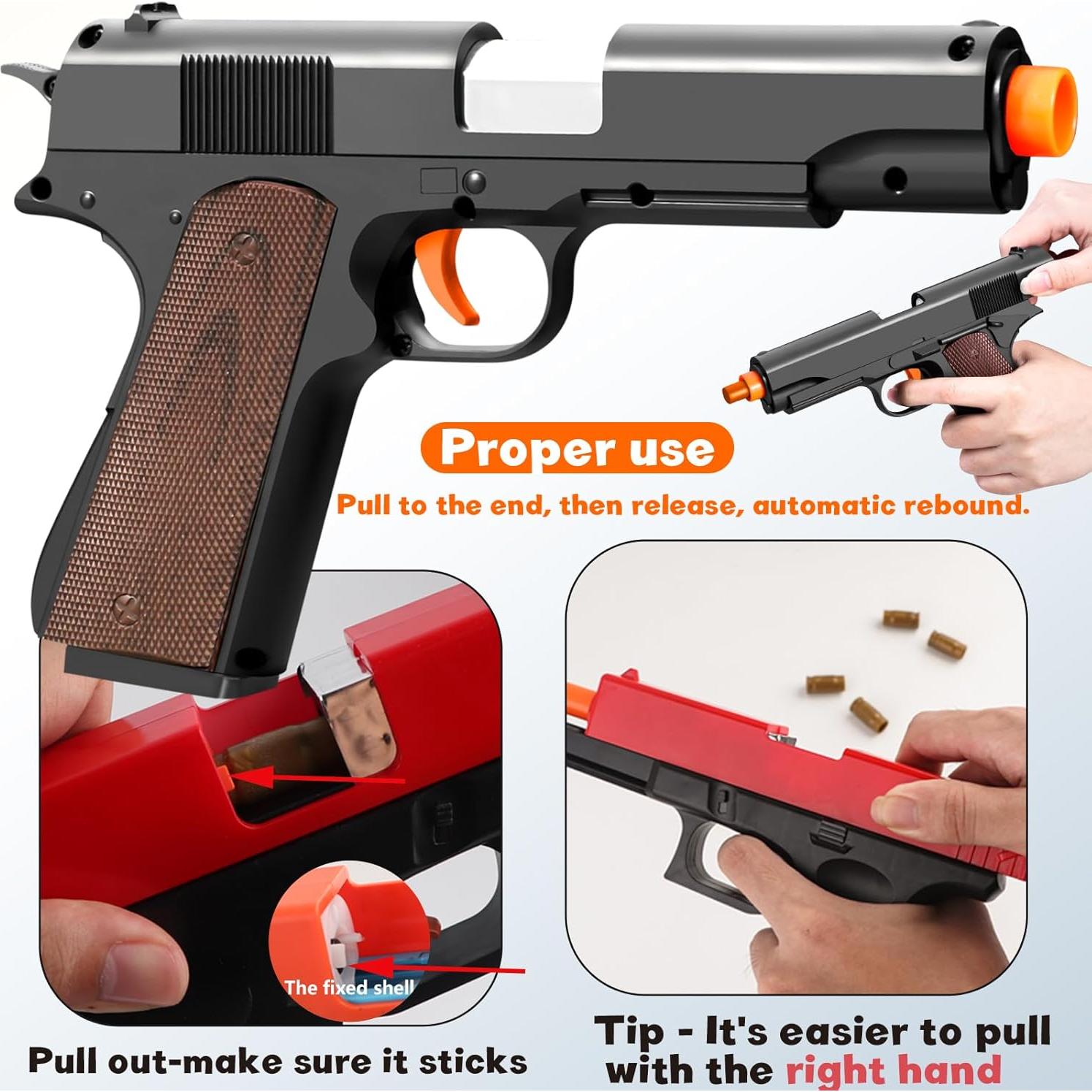 Blaster de Dardos de Espuma Serfiman con 20 Balas y Casquillos