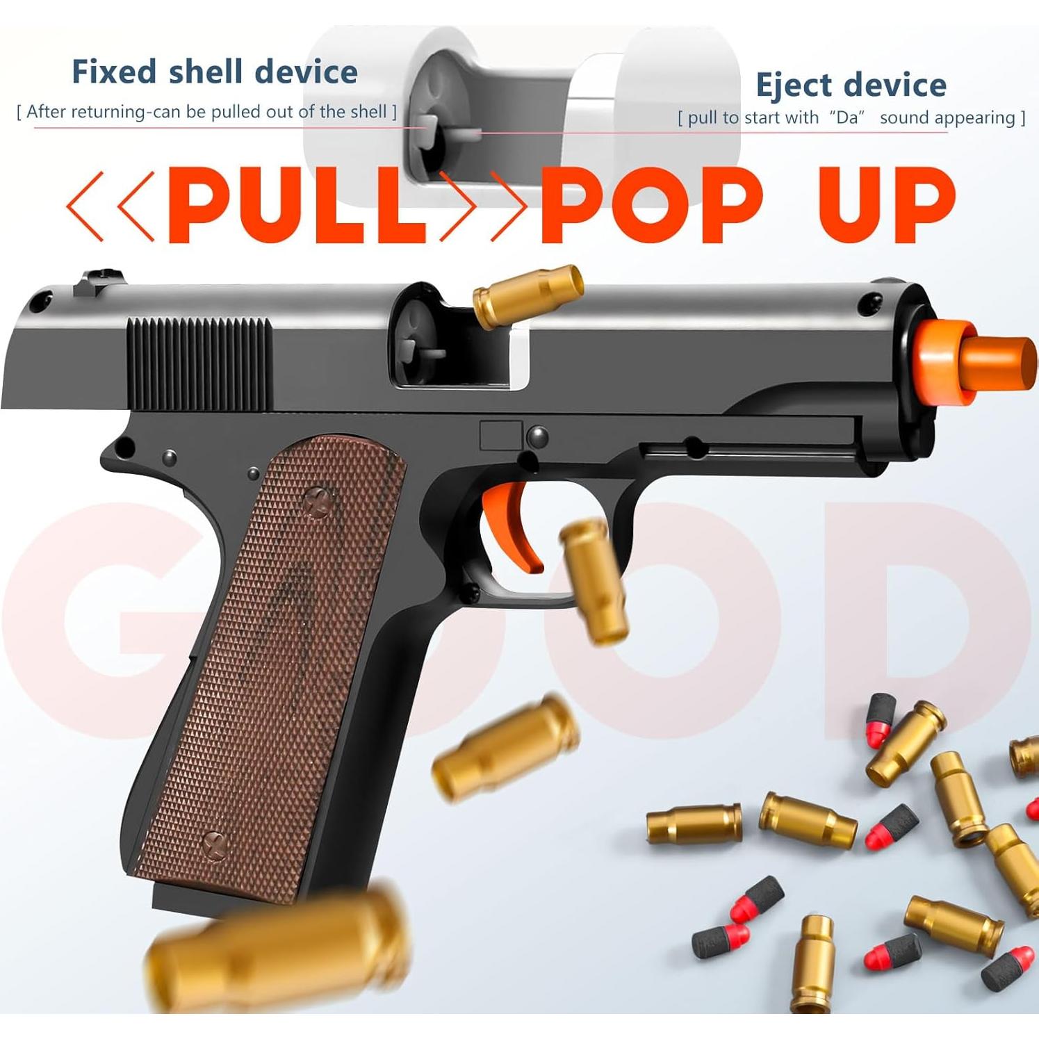 Blaster de Dardos de Espuma Serfiman con 20 Balas y Casquillos