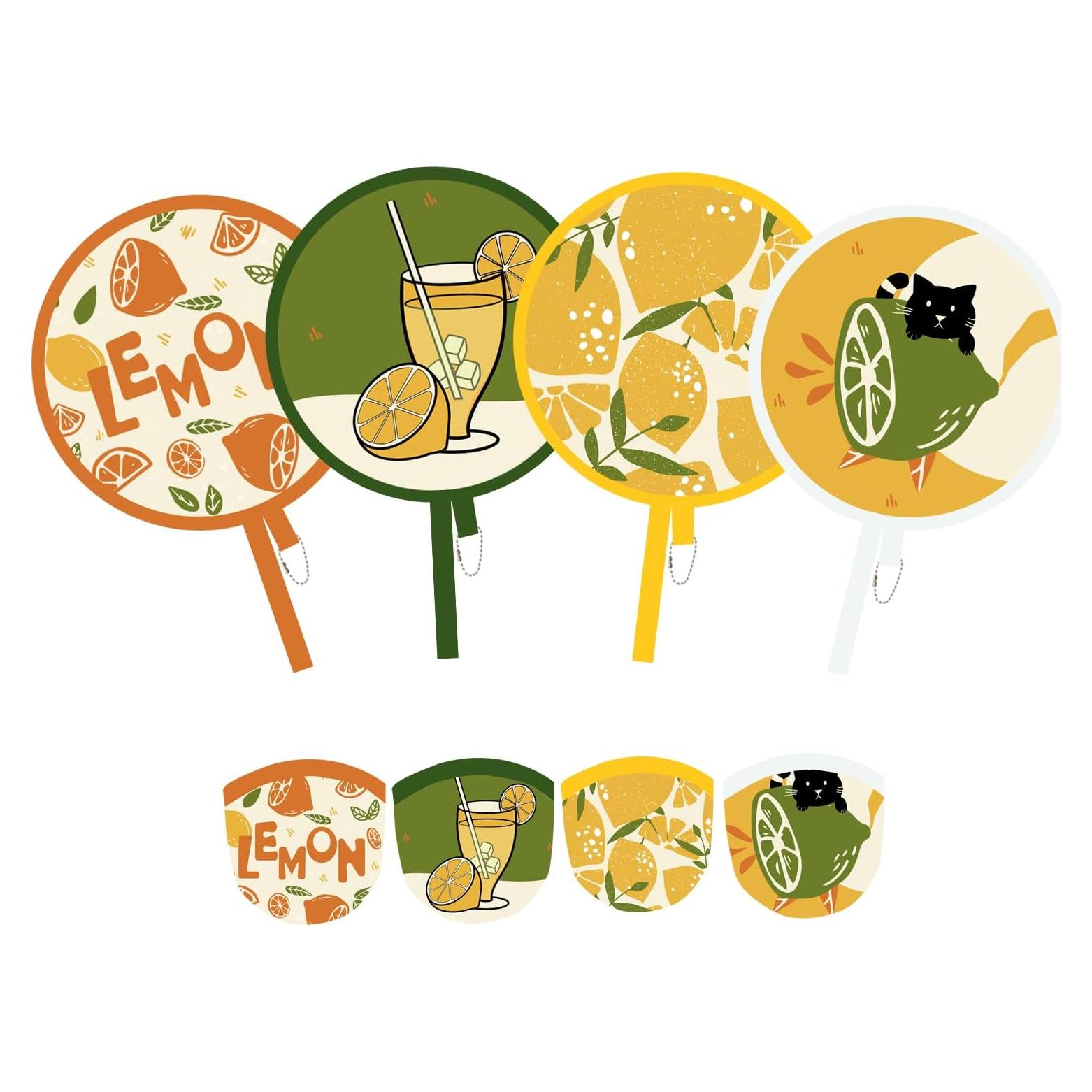 Abanicos Plegables TOGETRUE 4 Pcs Verano 20.1 cm Poliester