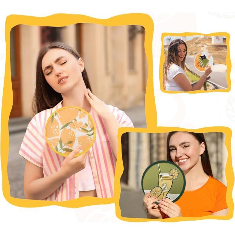 Abanicos Plegables TOGETRUE 4 Pcs Verano 20.1 cm Poliester