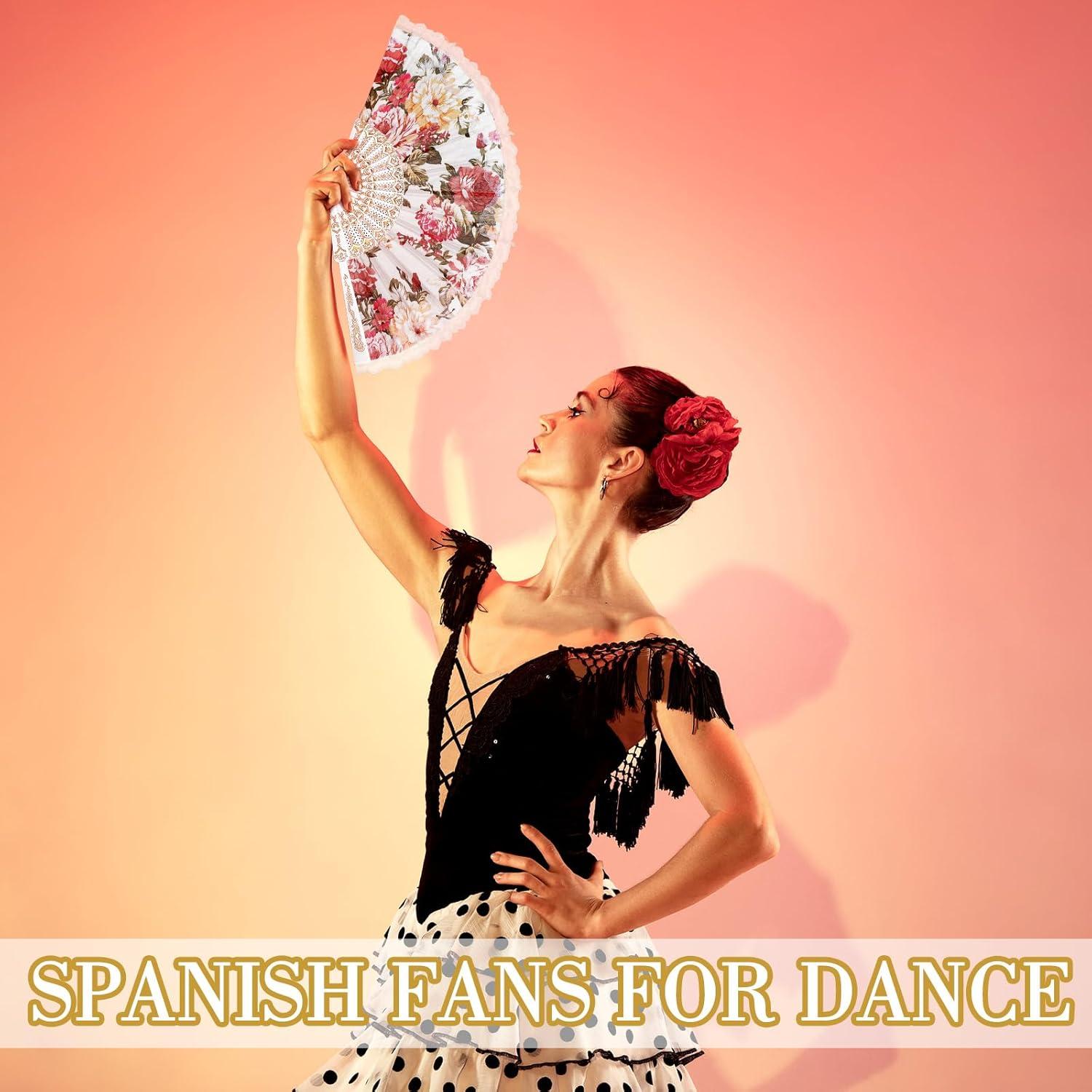 Abanicos Plegables de Encaje Geelin 50 Pcs para Boda