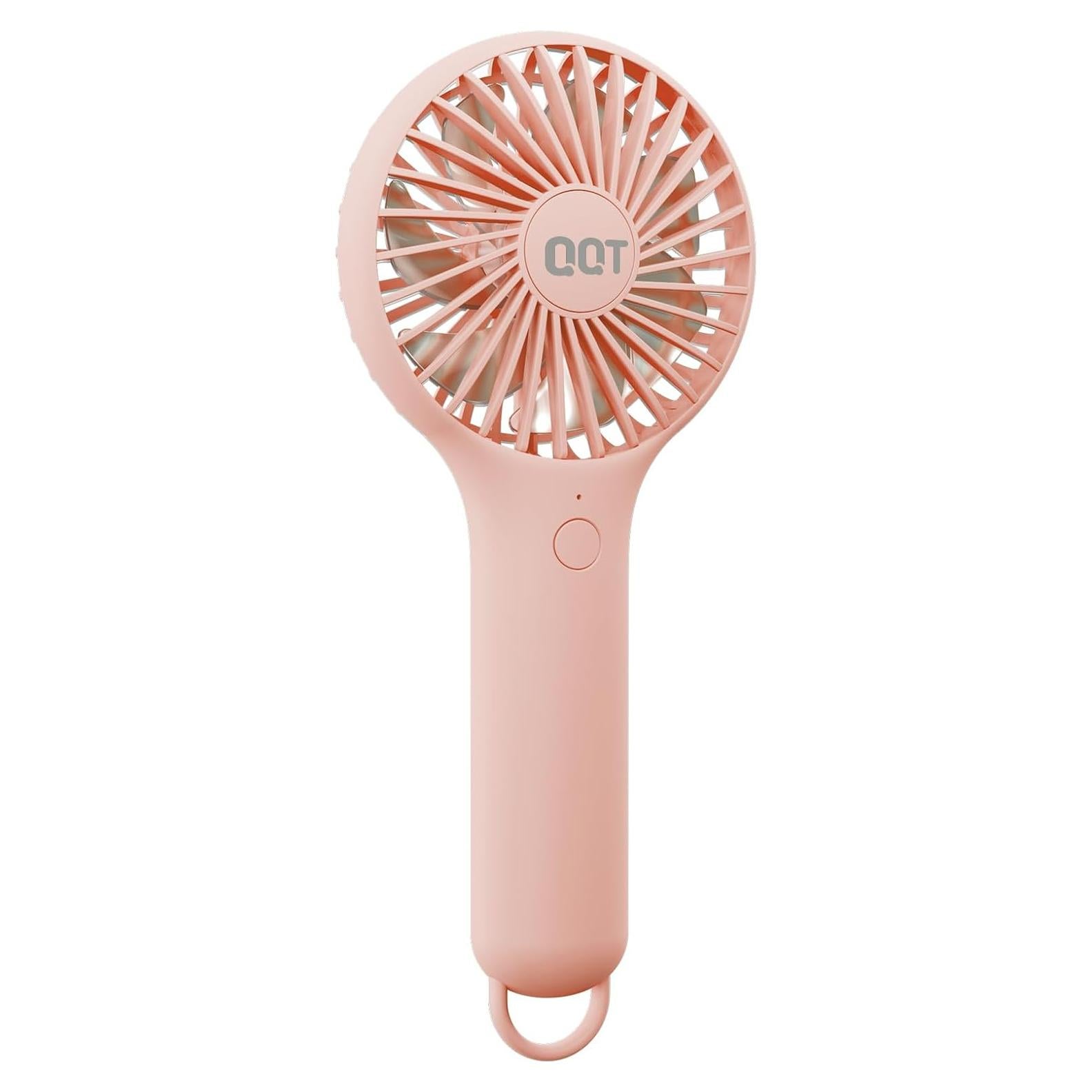 Ventilador de Mano QQT 2024 Portátil Recargable 3 Velocidades Rosa