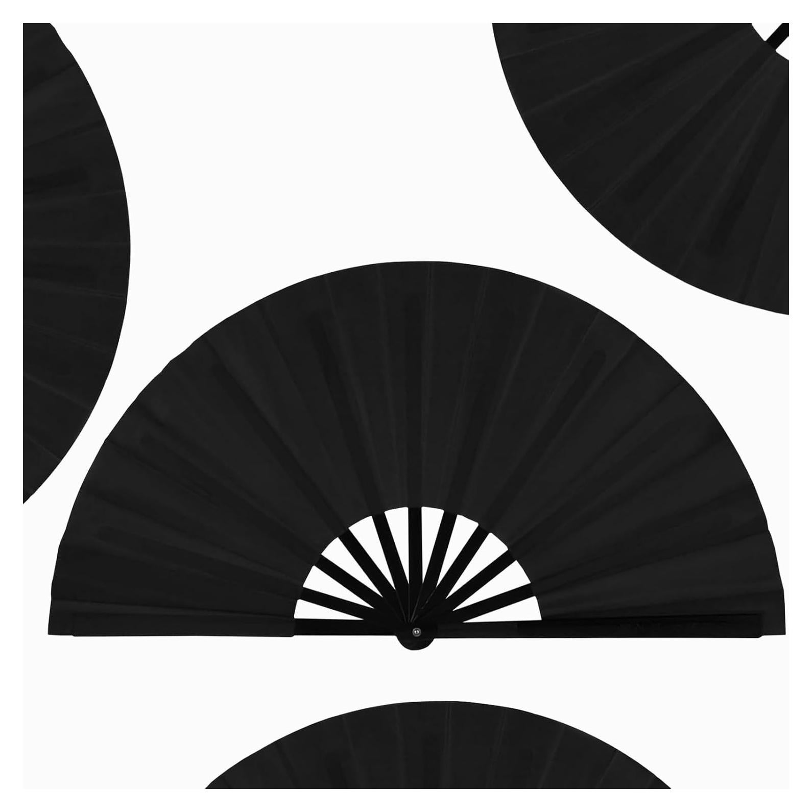 Ventilador Plegable WNWBFM Grande Holográfico Negro