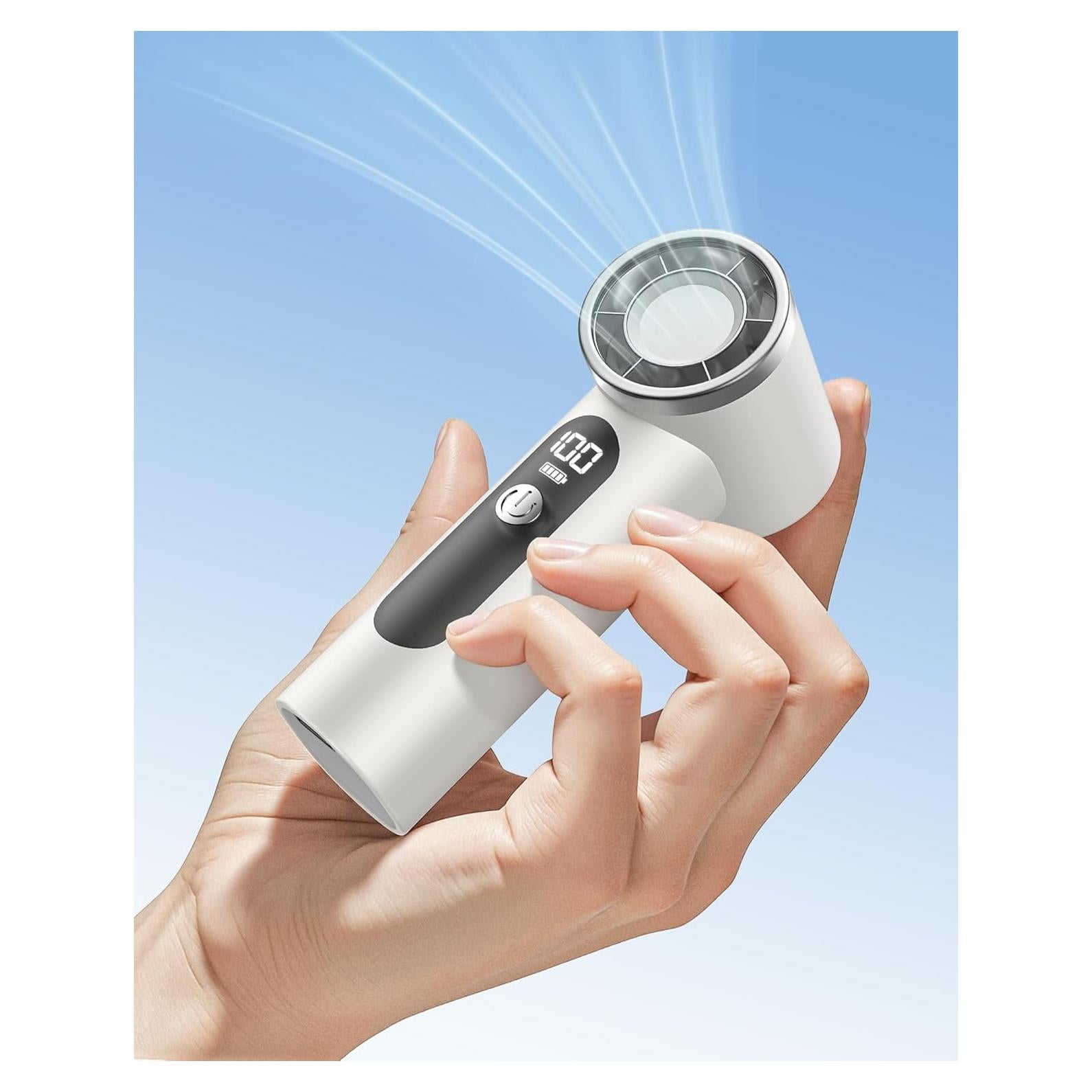 Ventilador Portátil de Mano AGEYOU X98 Batería 4000mAh Blanco