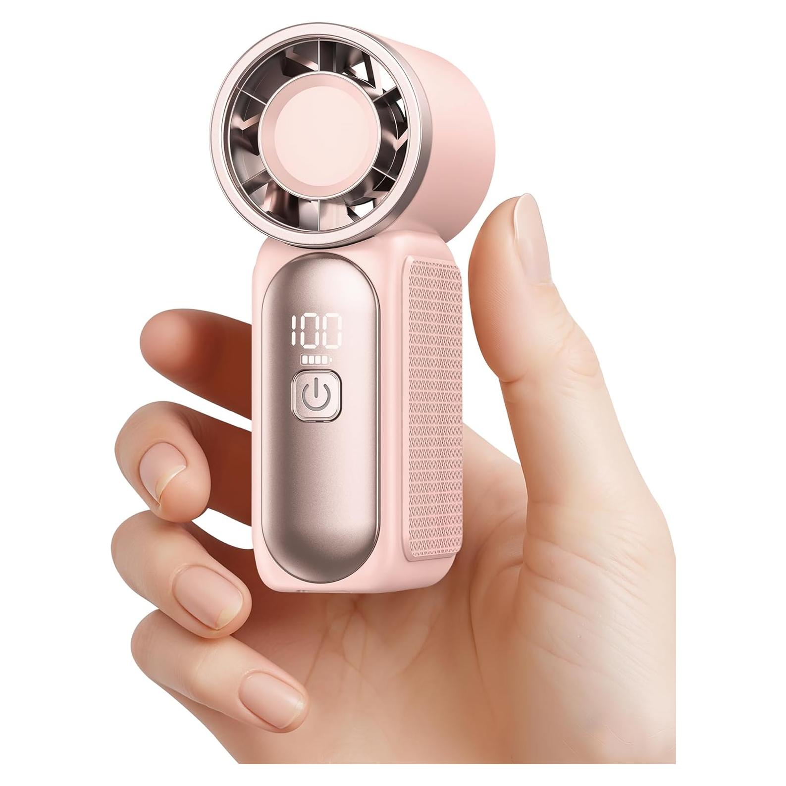 Ventilador de Mano Mini Gaiatop Rosa 16900 RPM 6 Velocidades