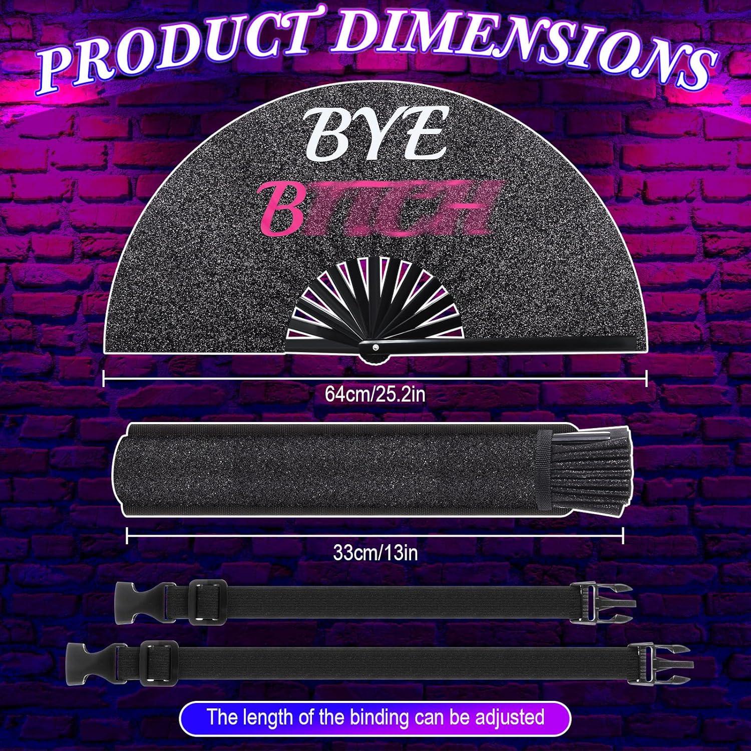 Ventilador de Rave Plegable FairySandy con Funda 64 cm