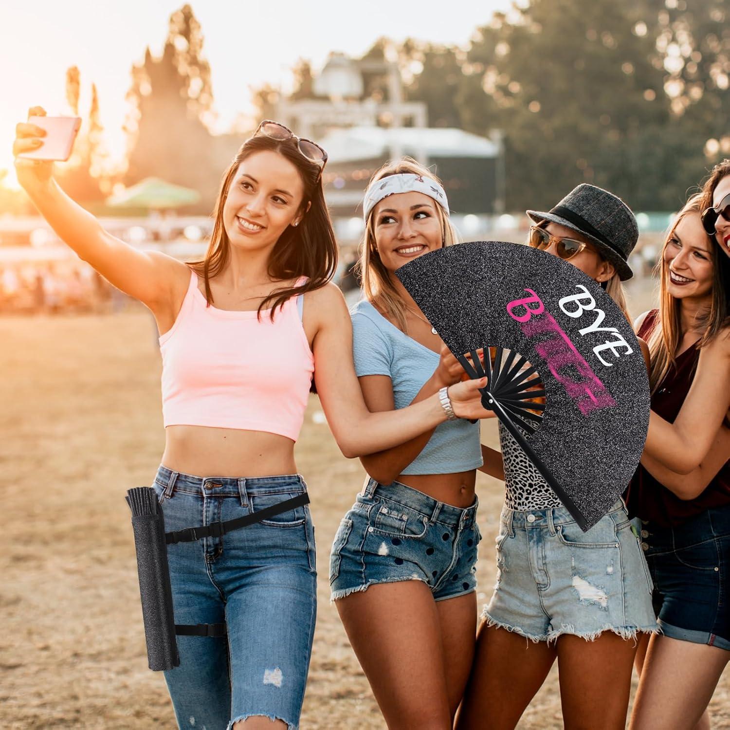 Ventilador de Rave Plegable FairySandy con Funda 64 cm