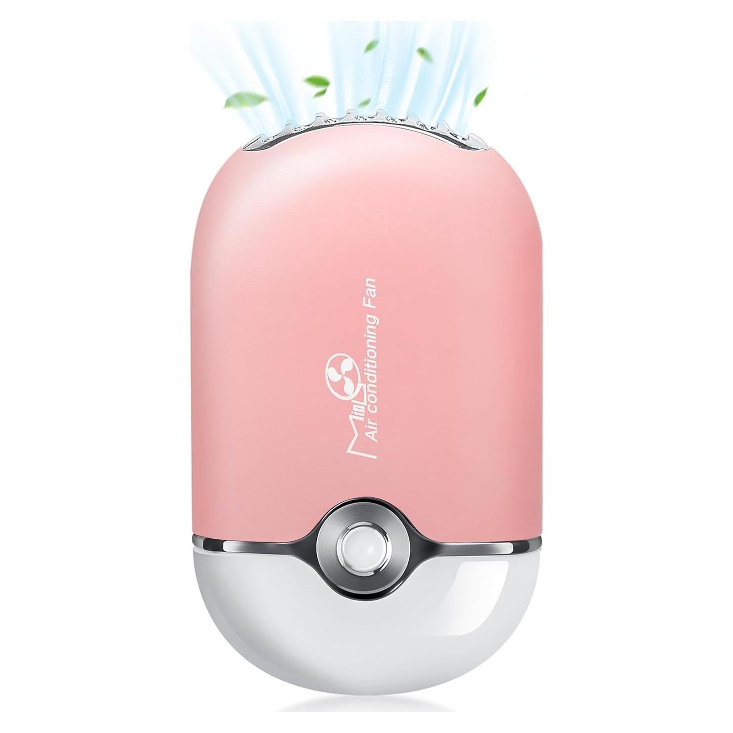 Ventilador Mini Portátil Mlogiroa para Pestañas Rosa USB