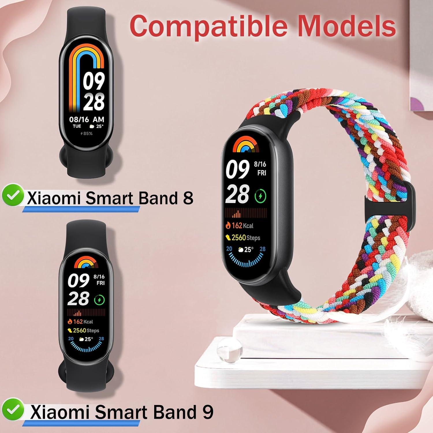 Bandas trenzadas TumpCez para Xiaomi Smart Band 9/8 - 2-Pack