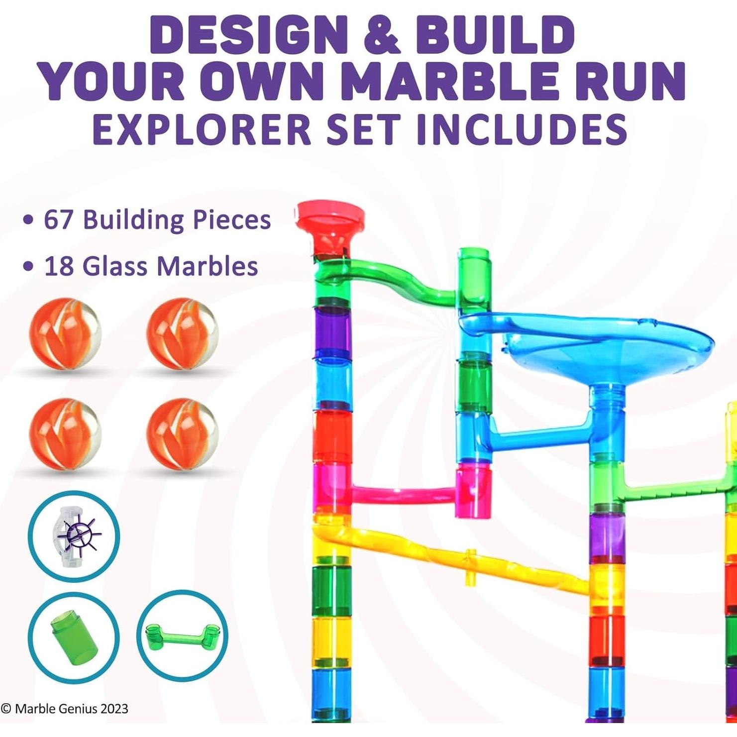 Juego de Canicas Marble Genius - 85 Piezas para Niños