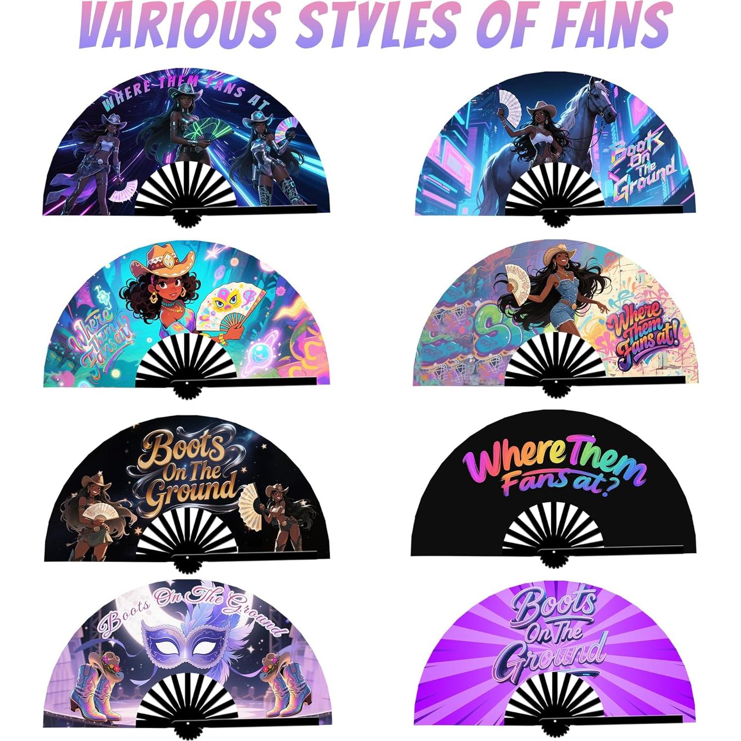 Ventilador Plegable AYTHSRIC 66 cm para Danza y Fiesta