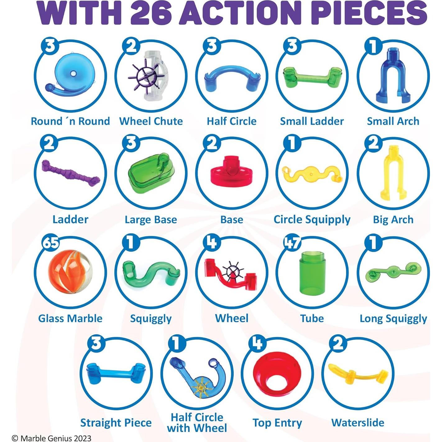 Juego de Canicas Marble Genius - 150 Piezas Educativo