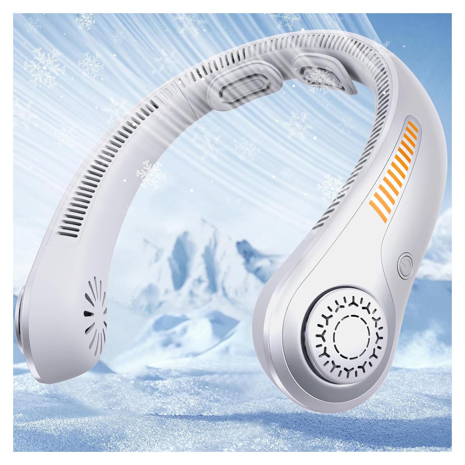 Ventilador de Cuello U UZOPI Recargable 5 Velocidades Gris