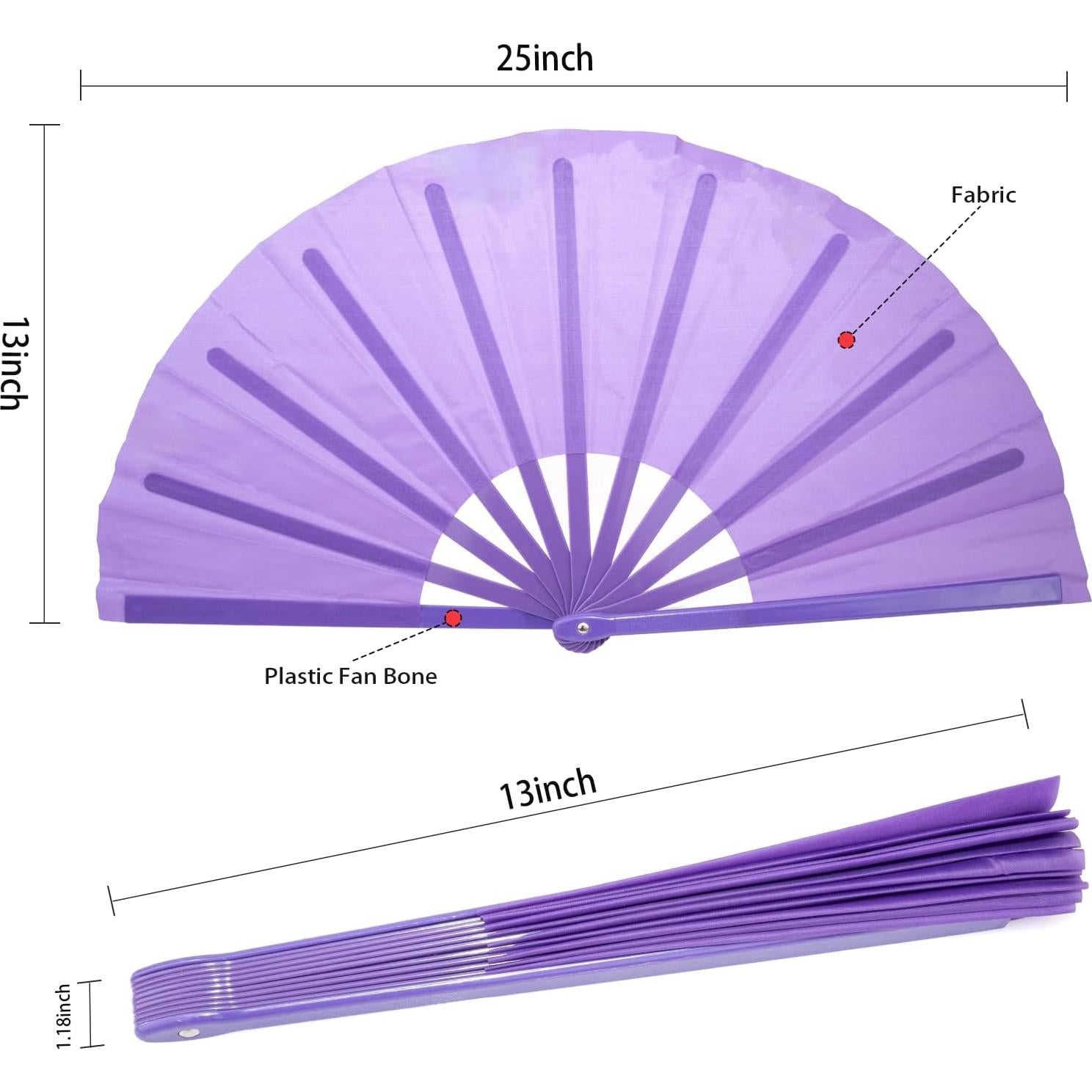 Abanicos Plegables QIRMIZI 10PCS para Baile y Festivales