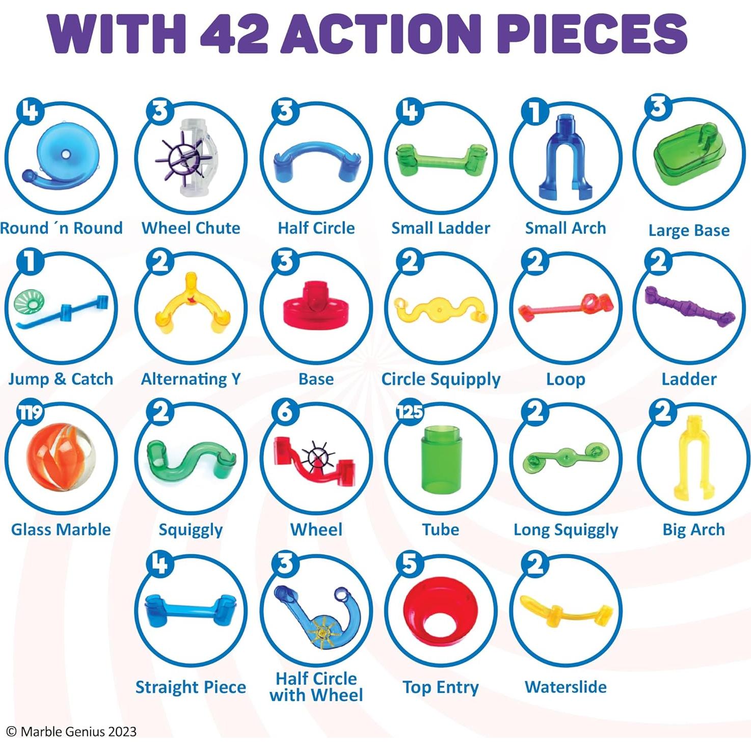 Juego de Canicas Marble Genius 300 Piezas para Niños