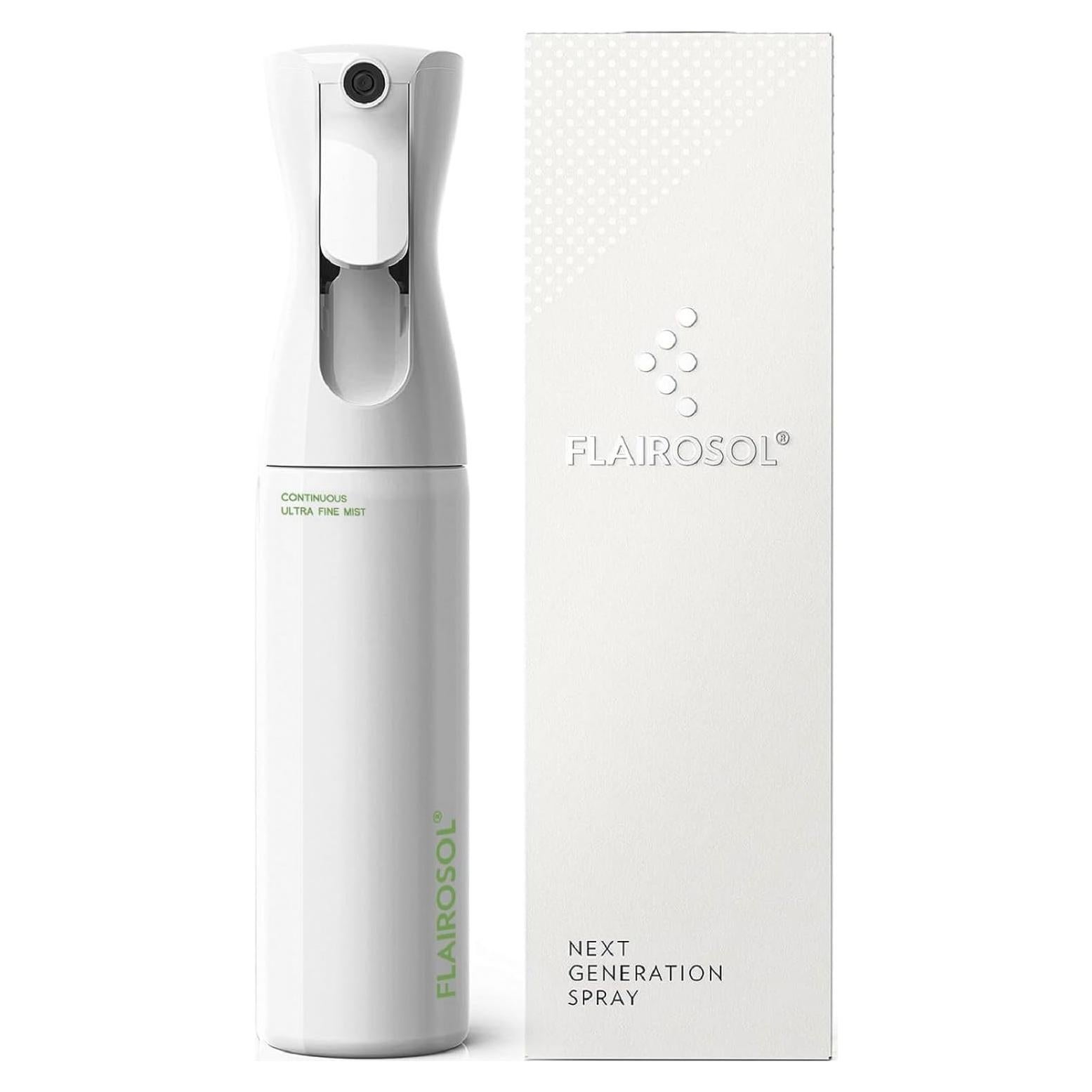 Pulverizador de Agua FLAIROSOL 300ml - Botella Blanca Verde