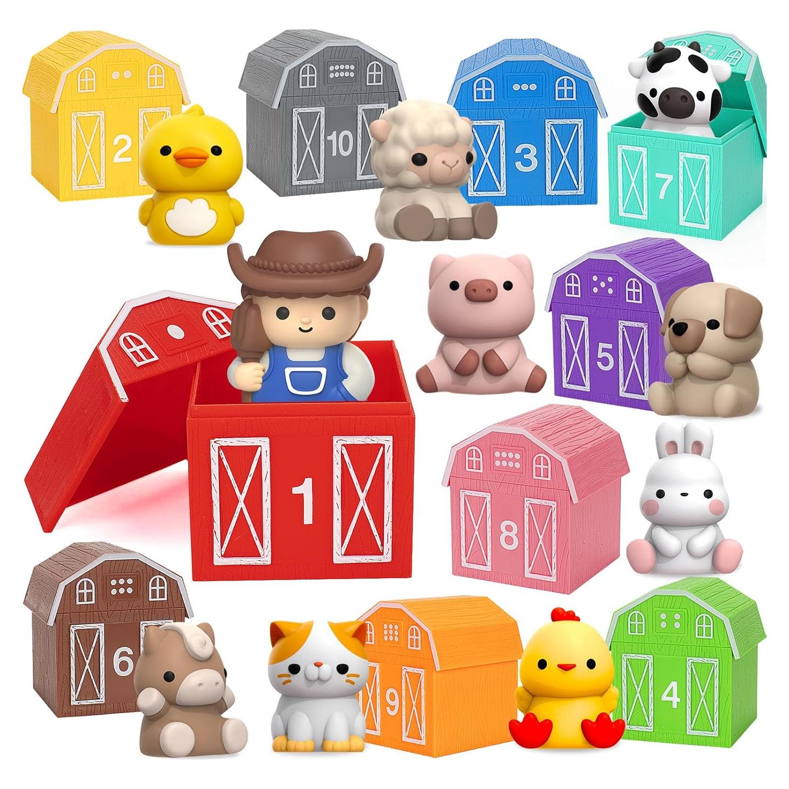 Juguetes de Aprendizaje Aigybobo Granja 20 Piezas Montessori