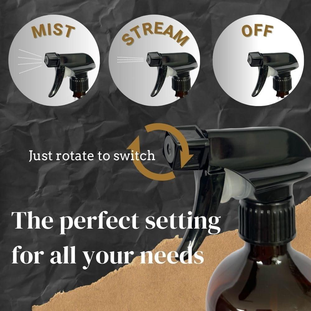 Botella de Spray 360° The Green Alcove - 2 Unidades Ámbar 0.47L