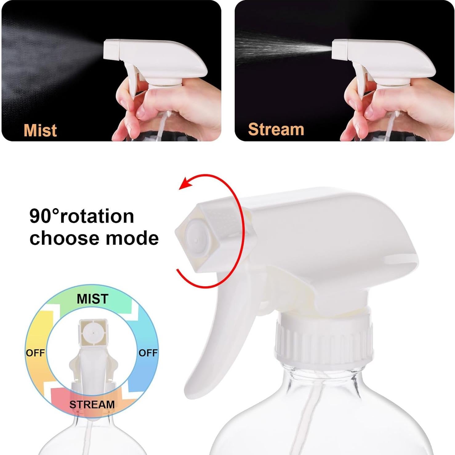 Botellas de Spray de Vidrio Hmaimas 473ml Reutilizables 2 Piezas