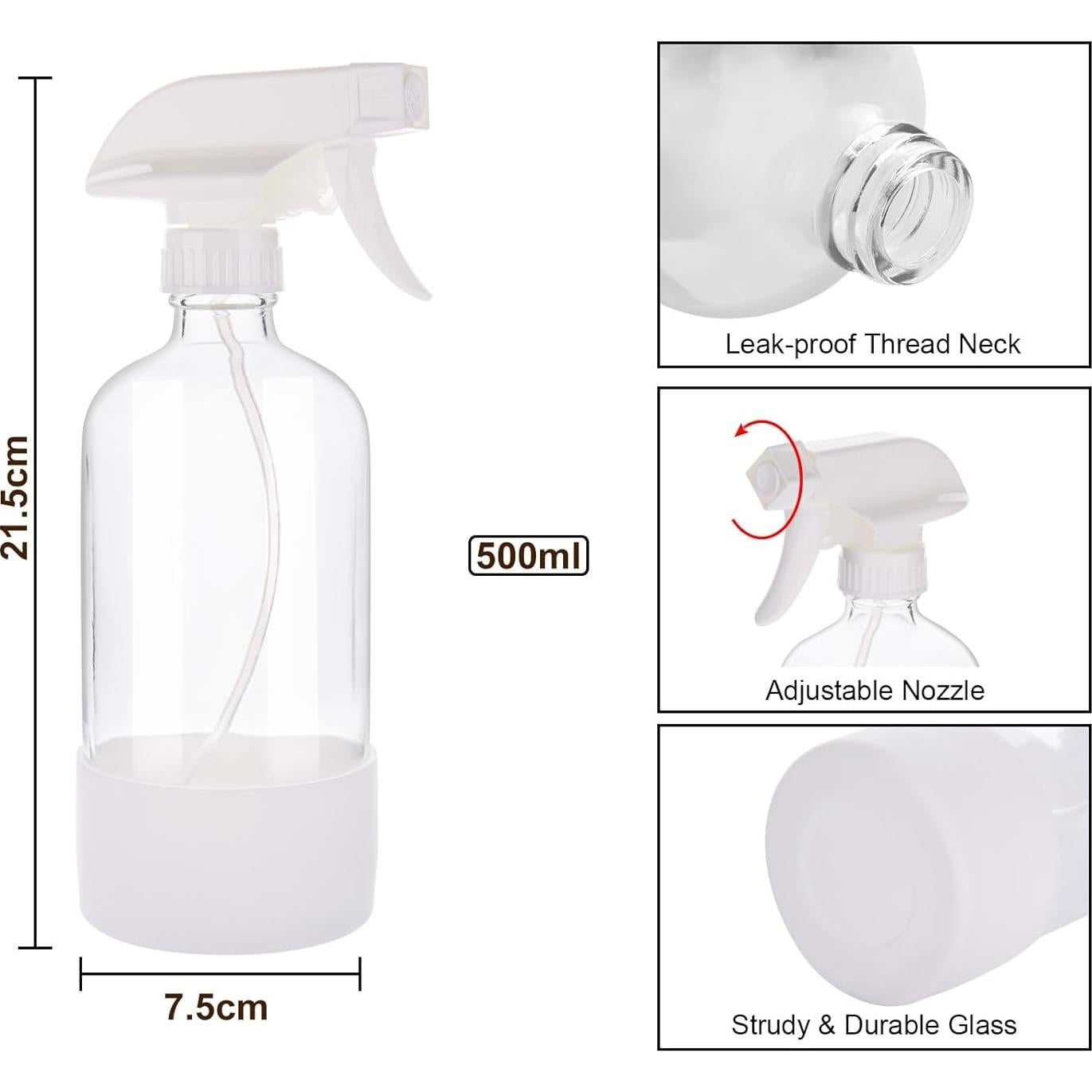 Botellas de Spray de Vidrio Hmaimas 473ml Reutilizables 2 Piezas