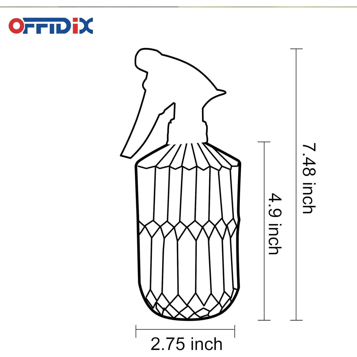 Pulverizador de Plantas OFFIDIX 430ml Vidrio Ajustable Verde Claro