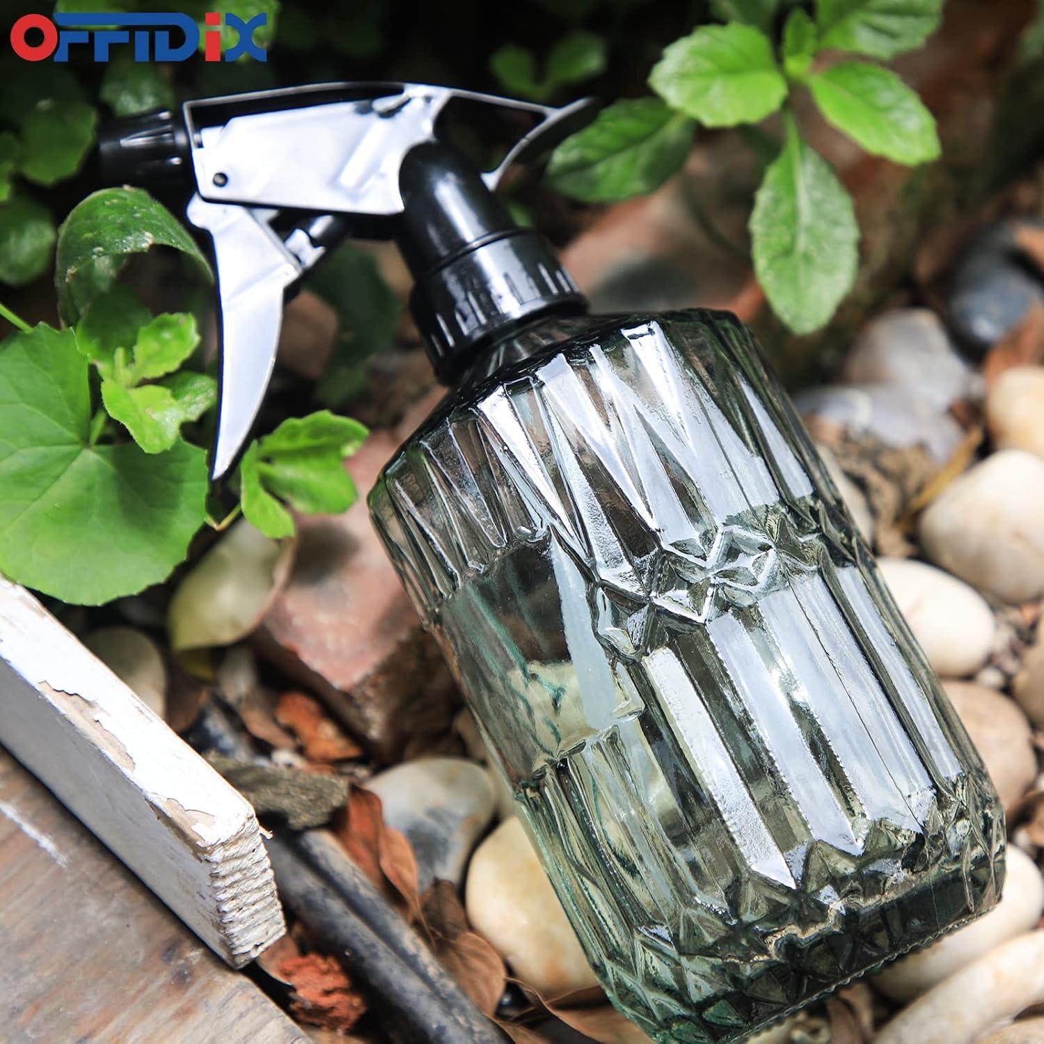 Pulverizador de Plantas OFFIDIX 430ml Vidrio Ajustable Verde Claro