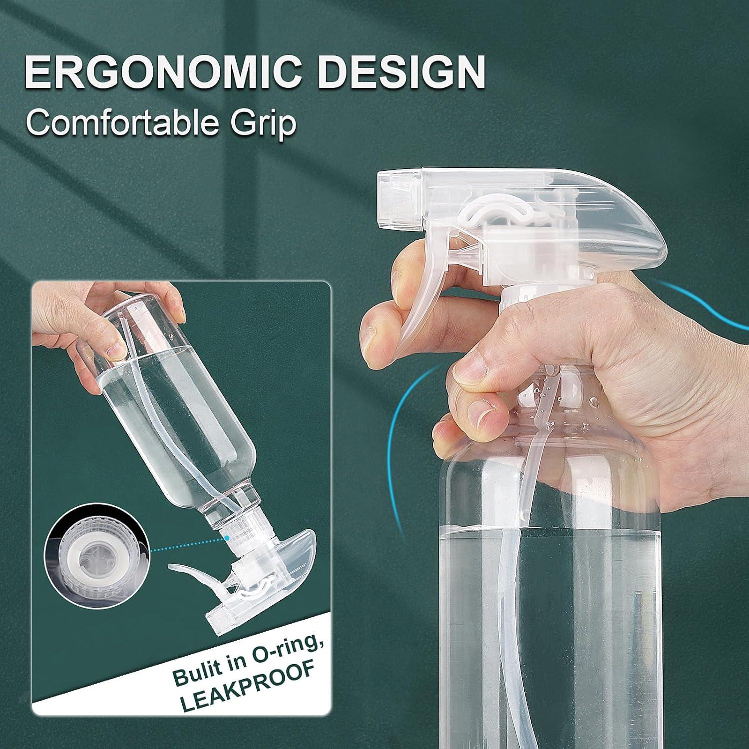 Botella de Spray Plástico Hethyo 500ml Ajustable Antifugas