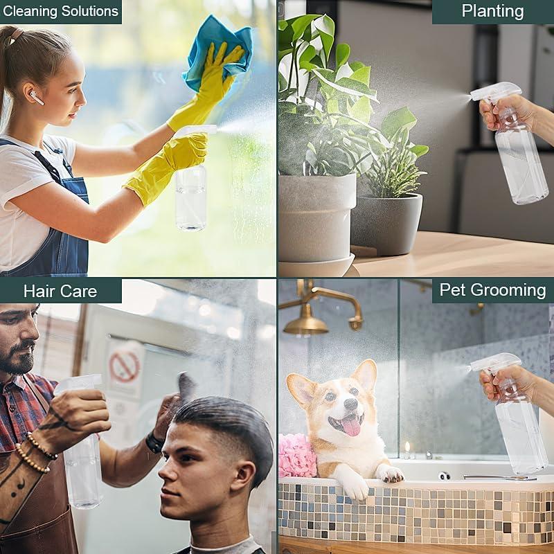 Botella de Spray Plástico Hethyo 500ml Ajustable Antifugas