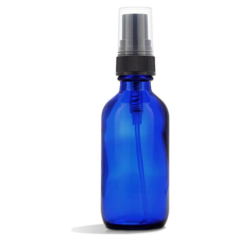 Whole Foods Market, Blue Glass Bottle with Misting Spray Top, 2 Fl Oz