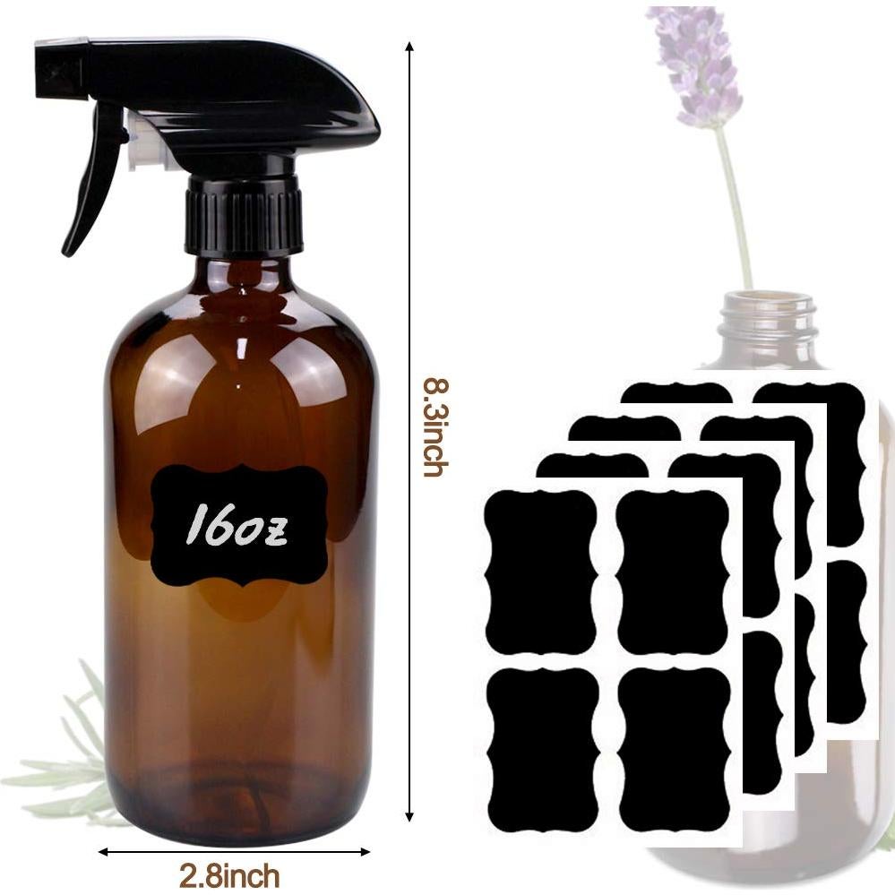 Botellas de Spray de Vidrio Ámbar Bontip 473 ml - 2 Piezas