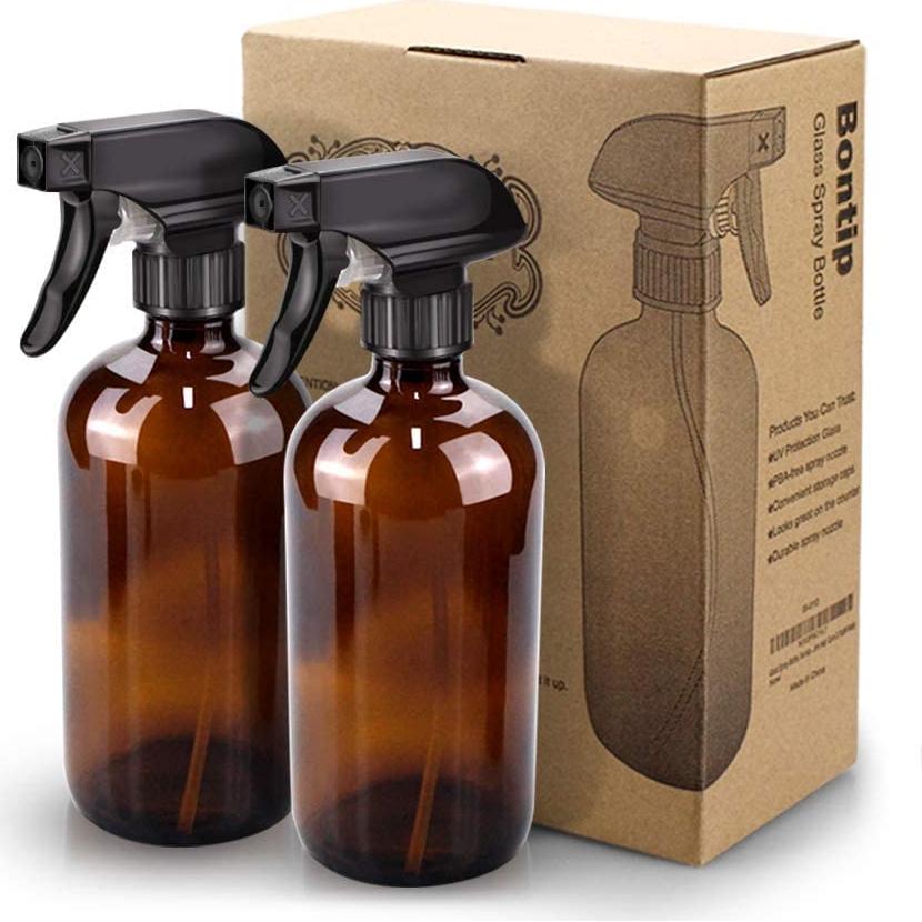 Botellas de Spray de Vidrio Ámbar Bontip 473 ml - 2 Piezas