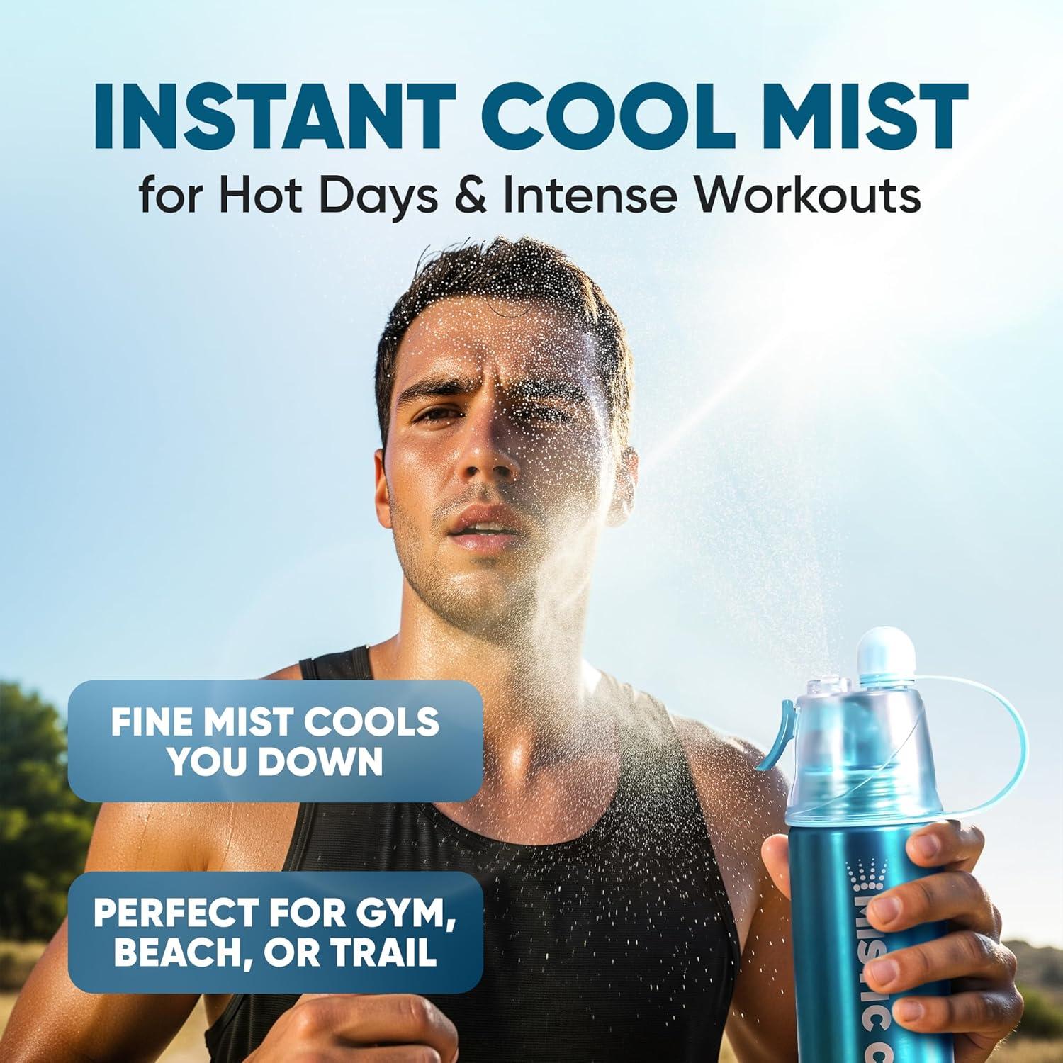 Botella de Agua MISTIC COOL 24oz con Spray Nebulizador