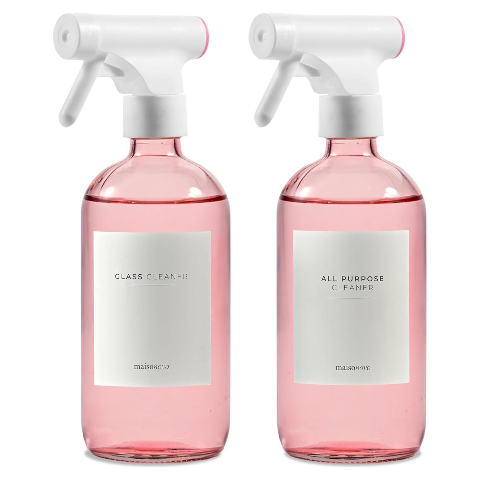Set de 2 Botellas de Spray MaisoNovo Rosa 500 ml Vidrio