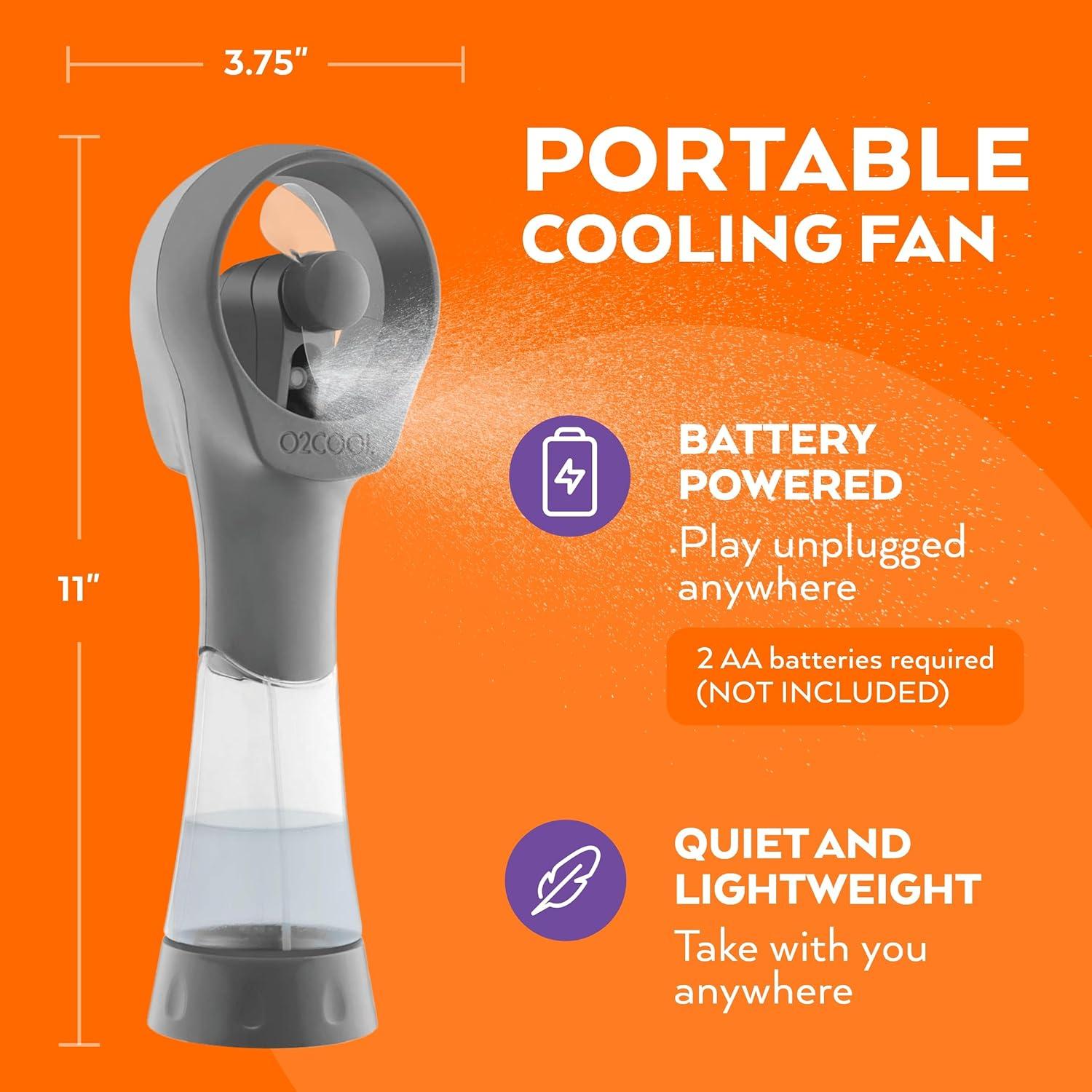 Ventilador de Nebulización O2COOL Elite Gris Portátil