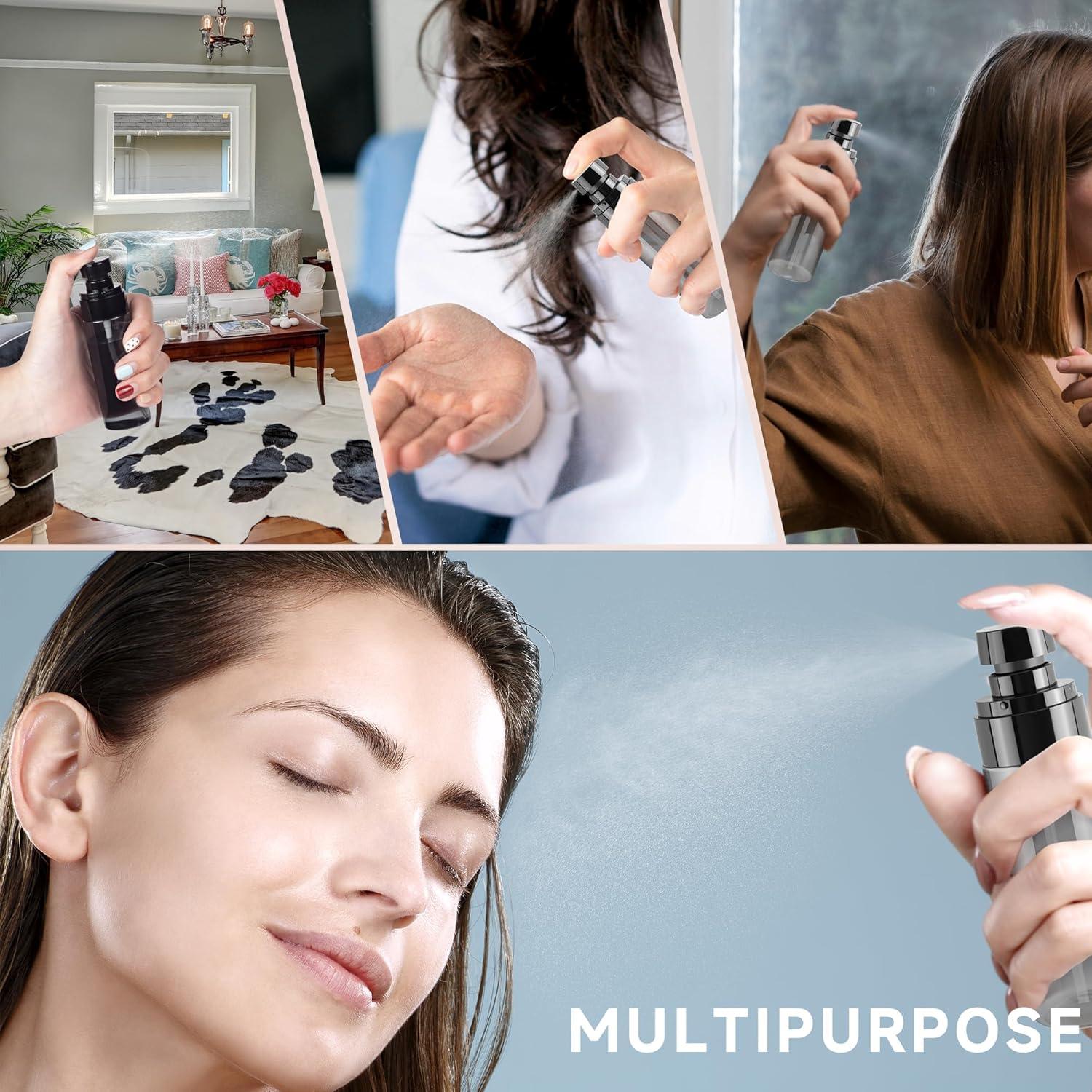 3 Botellas de Spray 30ml GIVITASOT Plástico Negro Nebulizador