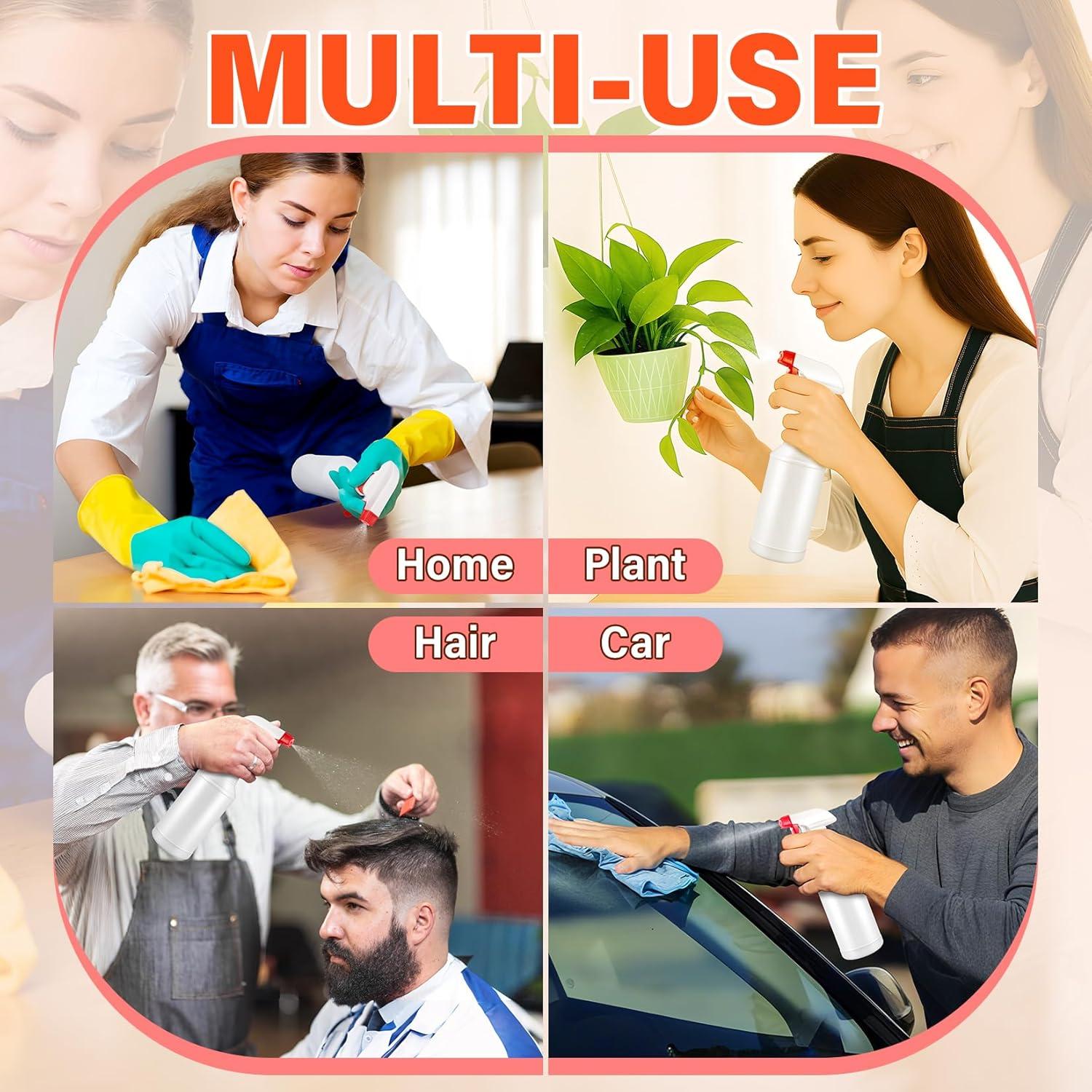 Botellas de Spray DIYSELF 16oz (473ml) - Paquete de 2, Ajustable