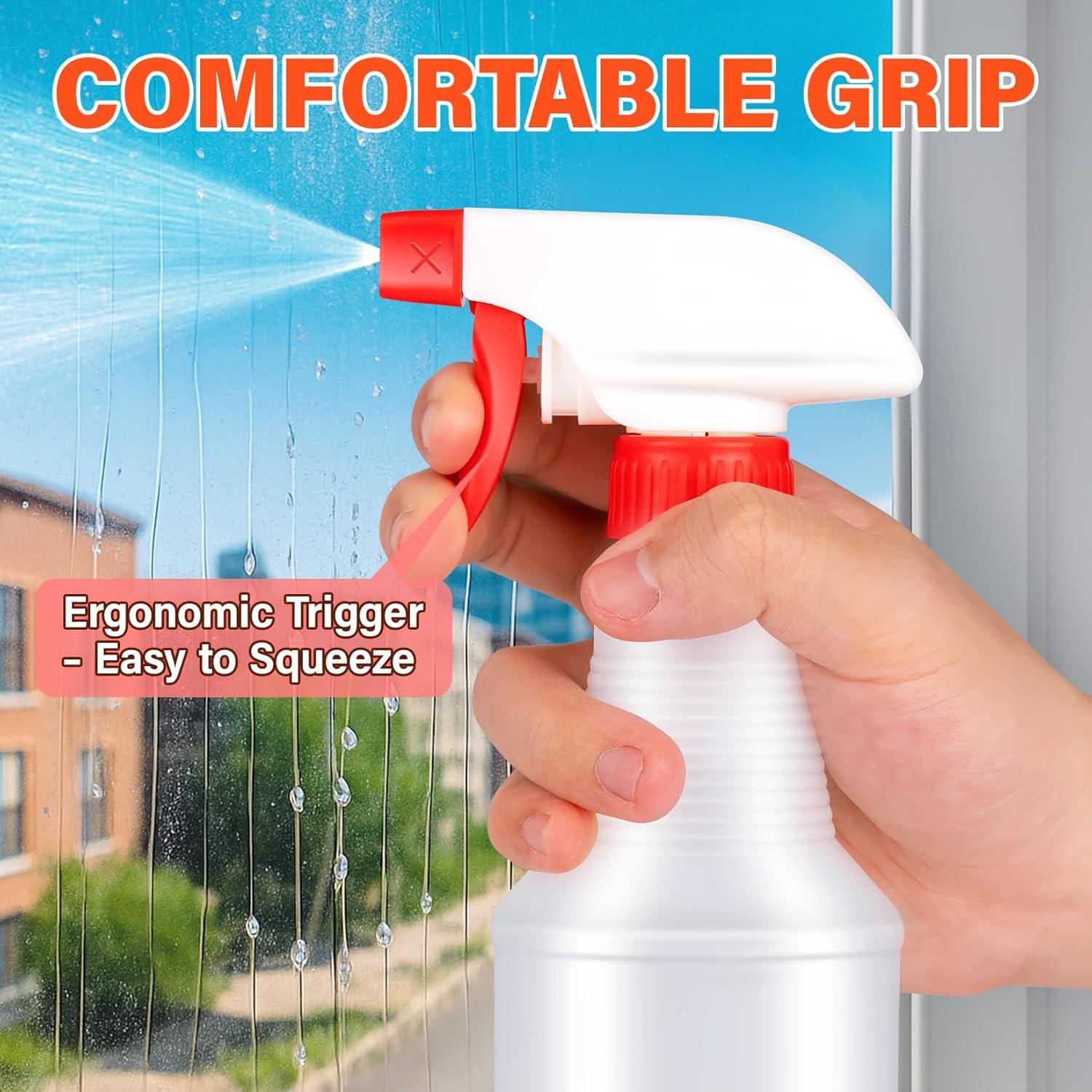 Botellas de Spray DIYSELF 16oz (473ml) - Paquete de 2, Ajustable