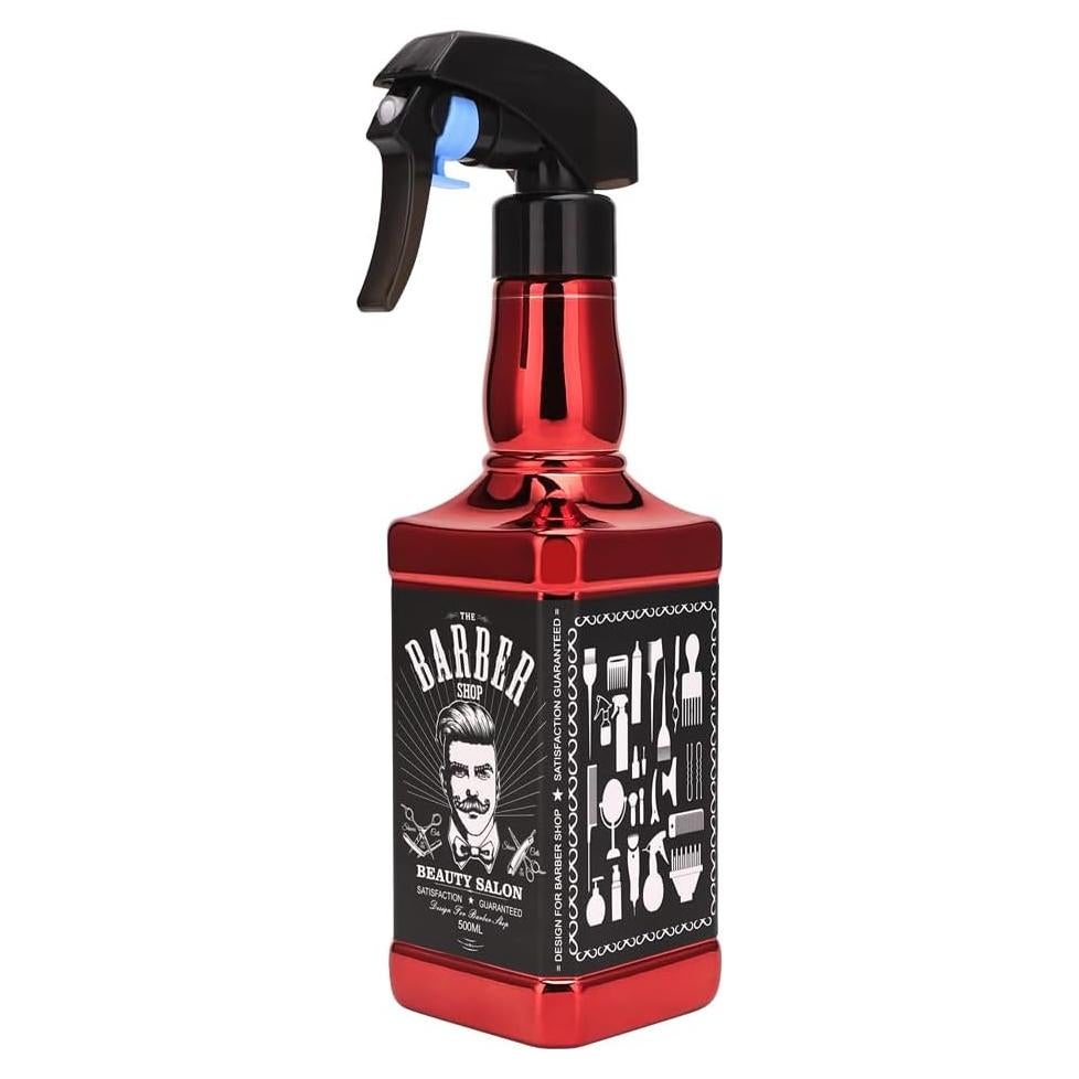 Botella de Spray para Cabello ZIBARBER 500ml Rojo