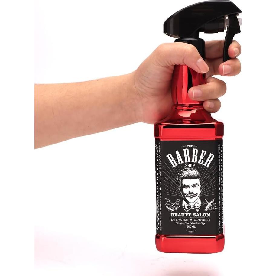 Botella de Spray para Cabello ZIBARBER 500ml Rojo