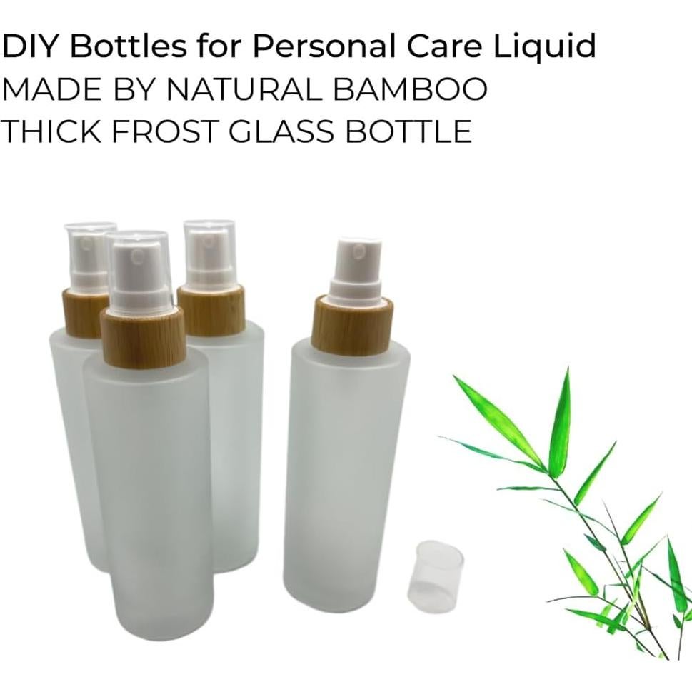 Botellas de Spray de Vidrio 80ml 4 Pack para Cosméticos