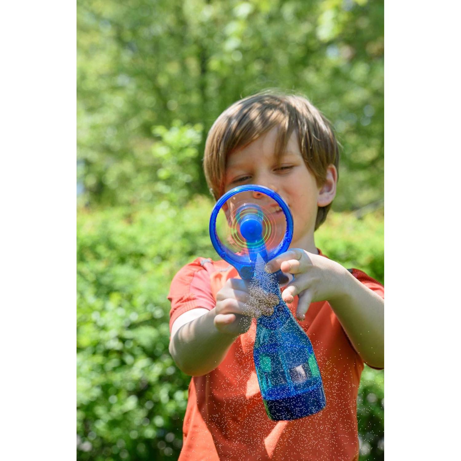 Ventilador de Mano O2COOL Deluxe con Rocío LED Frambuesa